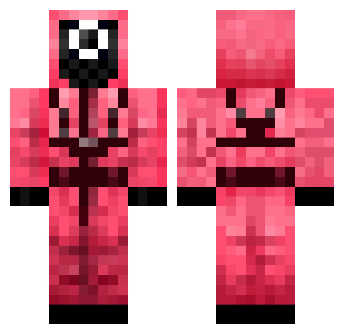 PixelMage Minecraft skin, front and back view