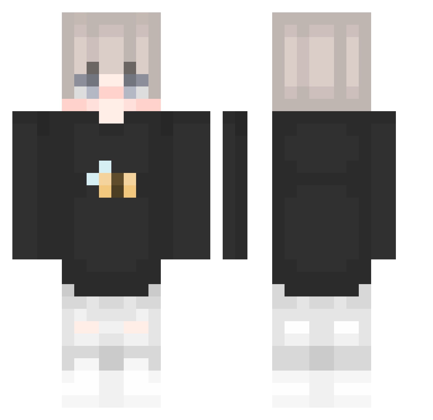 Swifzz Minecraft skin, front and back view