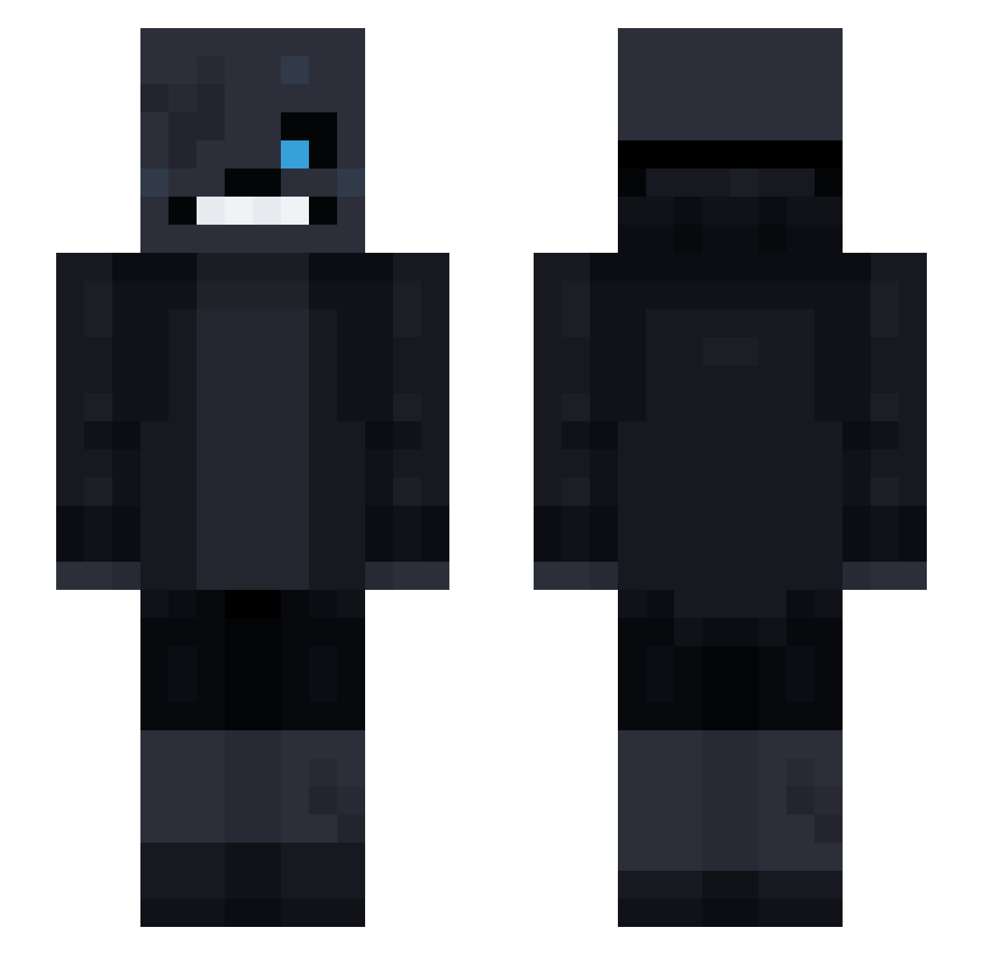 yeegg Minecraft skin, front and back view