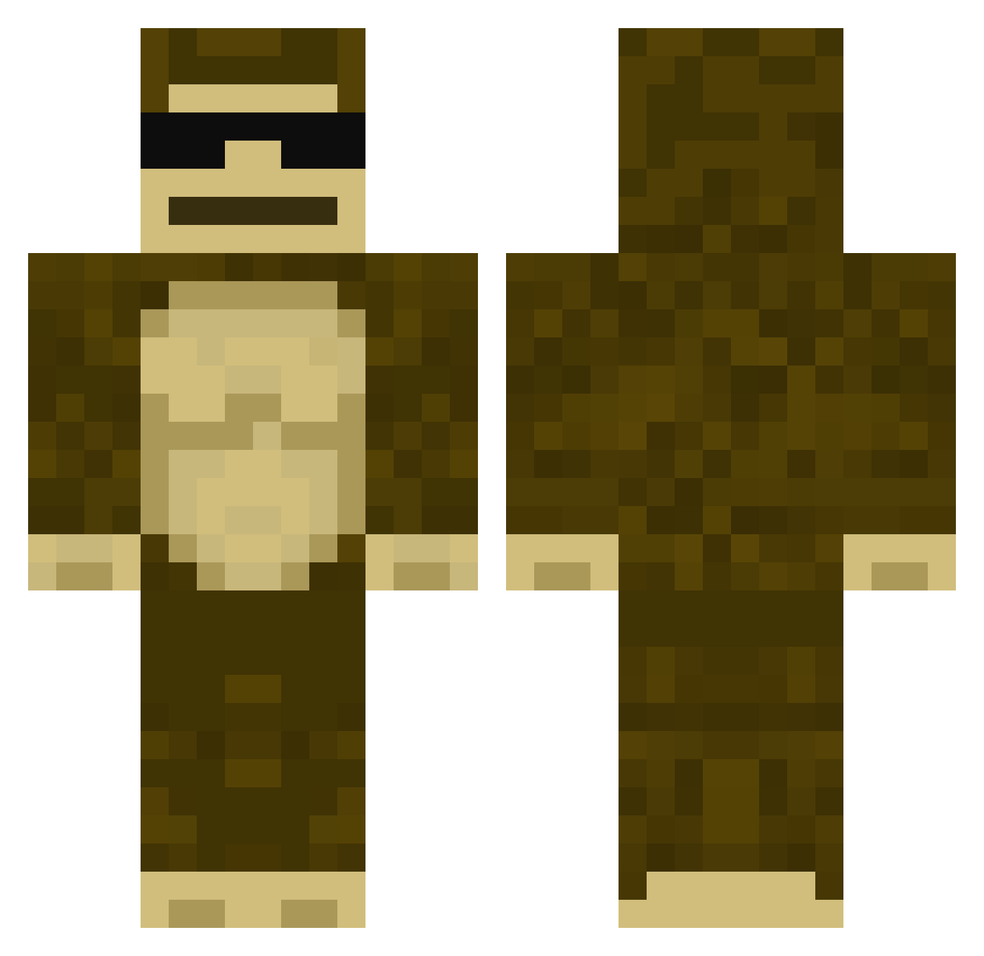 sen_ Minecraft skin, front and back view
