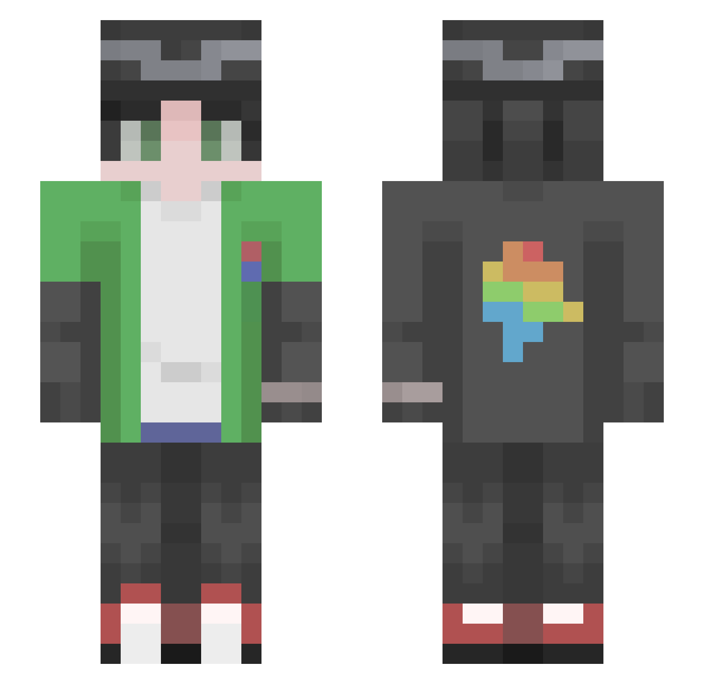 VicariousAce656 Minecraft skin, front and back view