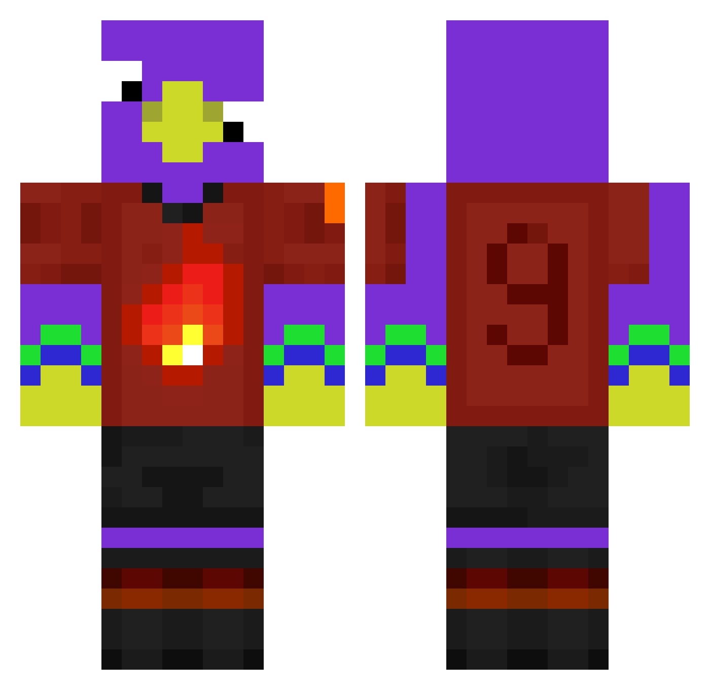 GooseL0rd Minecraft skin, front and back view