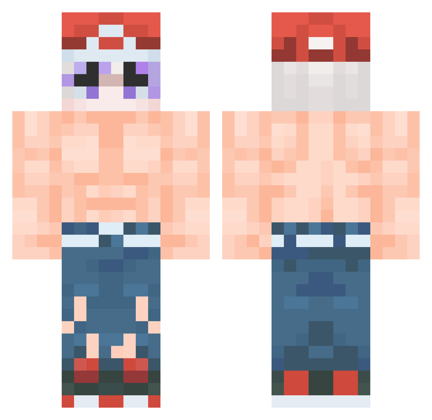Nyx_Rex_ Minecraft skin, front and back view