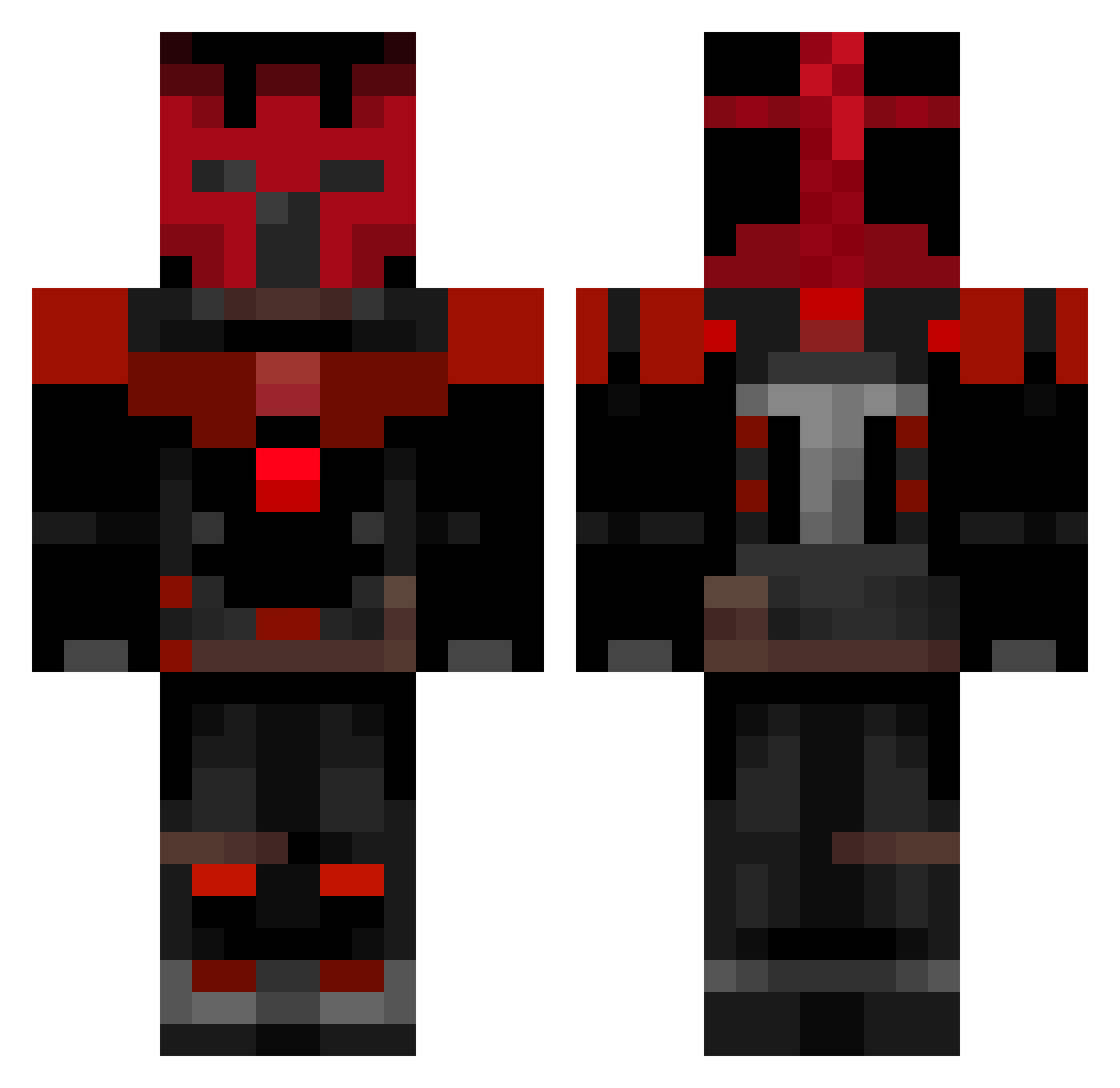 Edlefouu Minecraft skin, front and back view