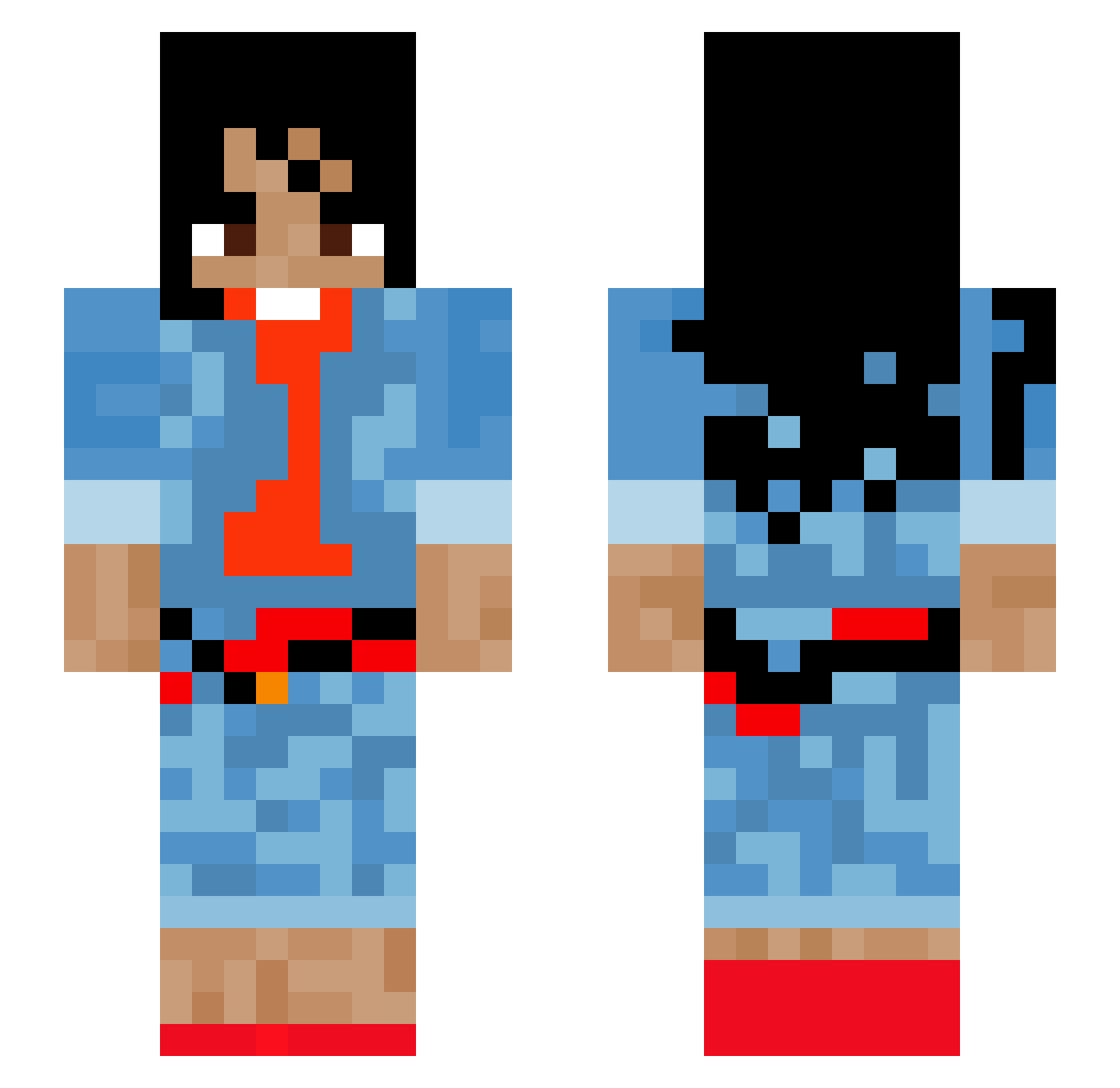 LokitoPotenxia Minecraft skin, front and back view
