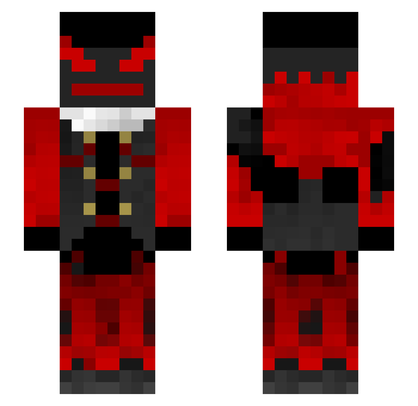 Ciceros Minecraft skin, front and back view