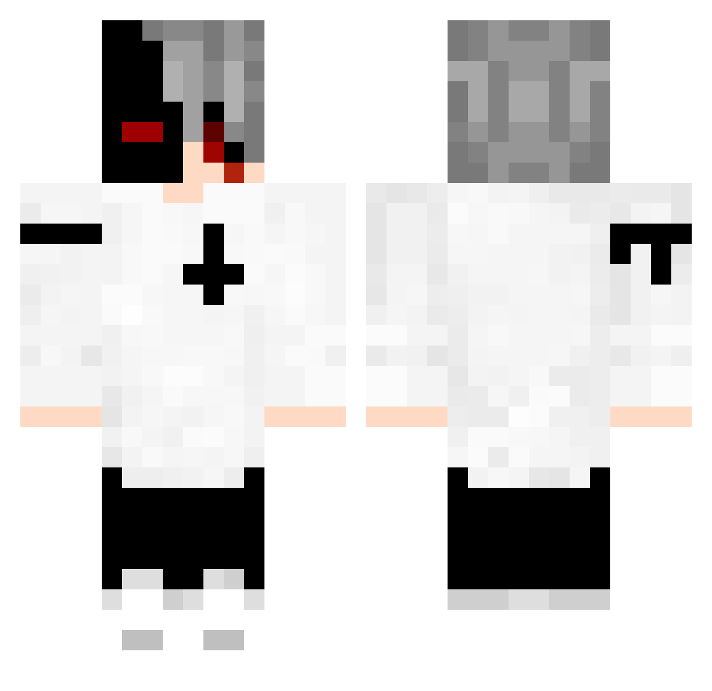 Perzu Minecraft skin, front and back view