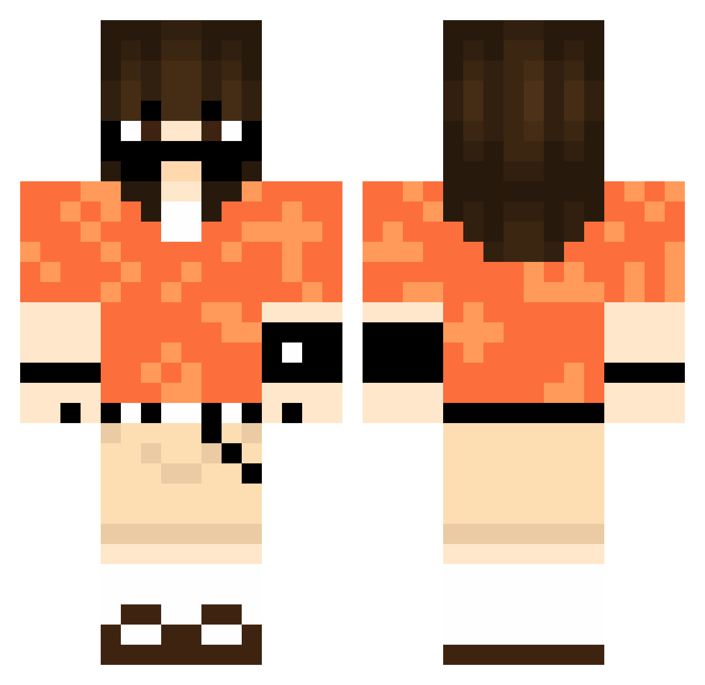 ulenb Minecraft skin, front and back view