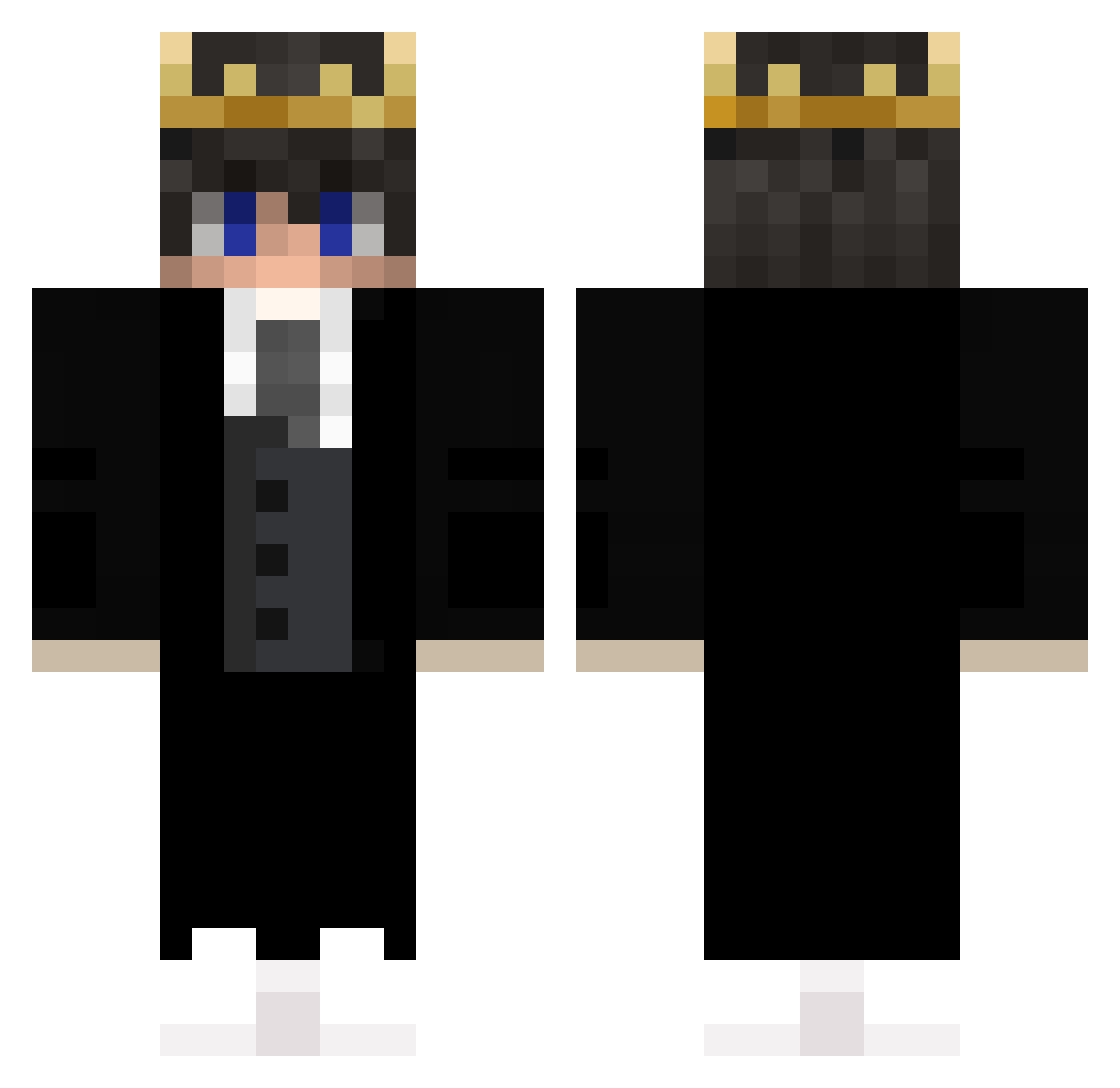 PrimeKanav Minecraft skin, front and back view