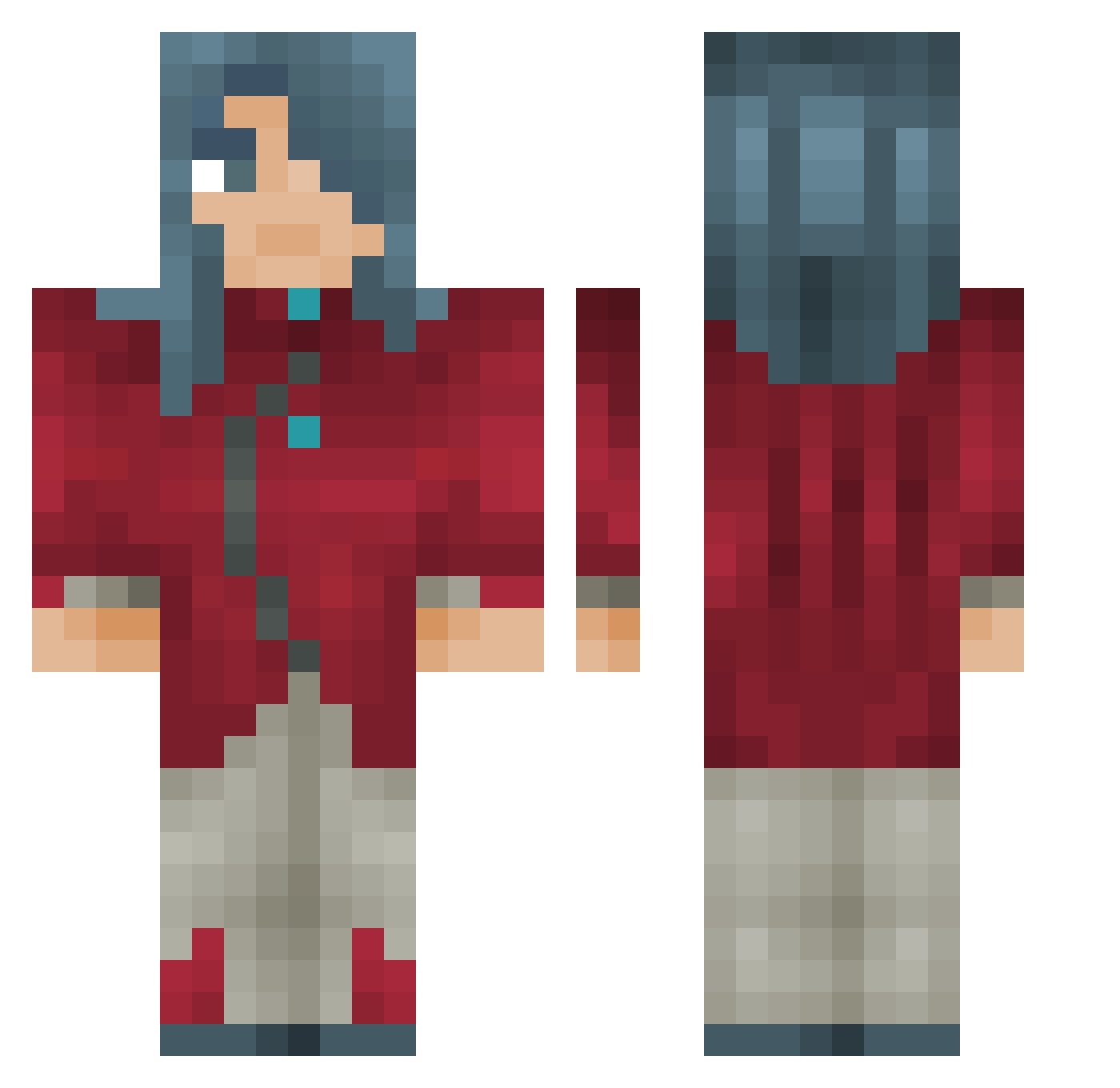 Ferna01 Minecraft skin, front and back view
