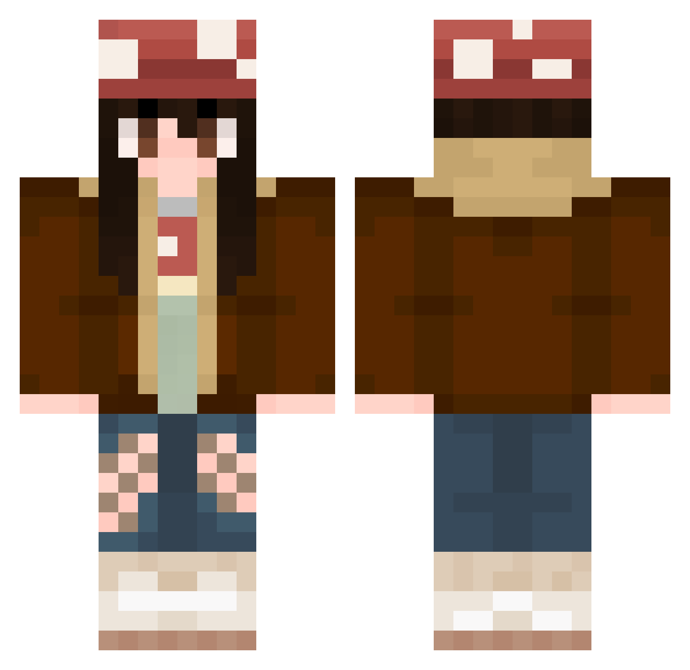 Strawberry_fishh Minecraft skin, front and back view