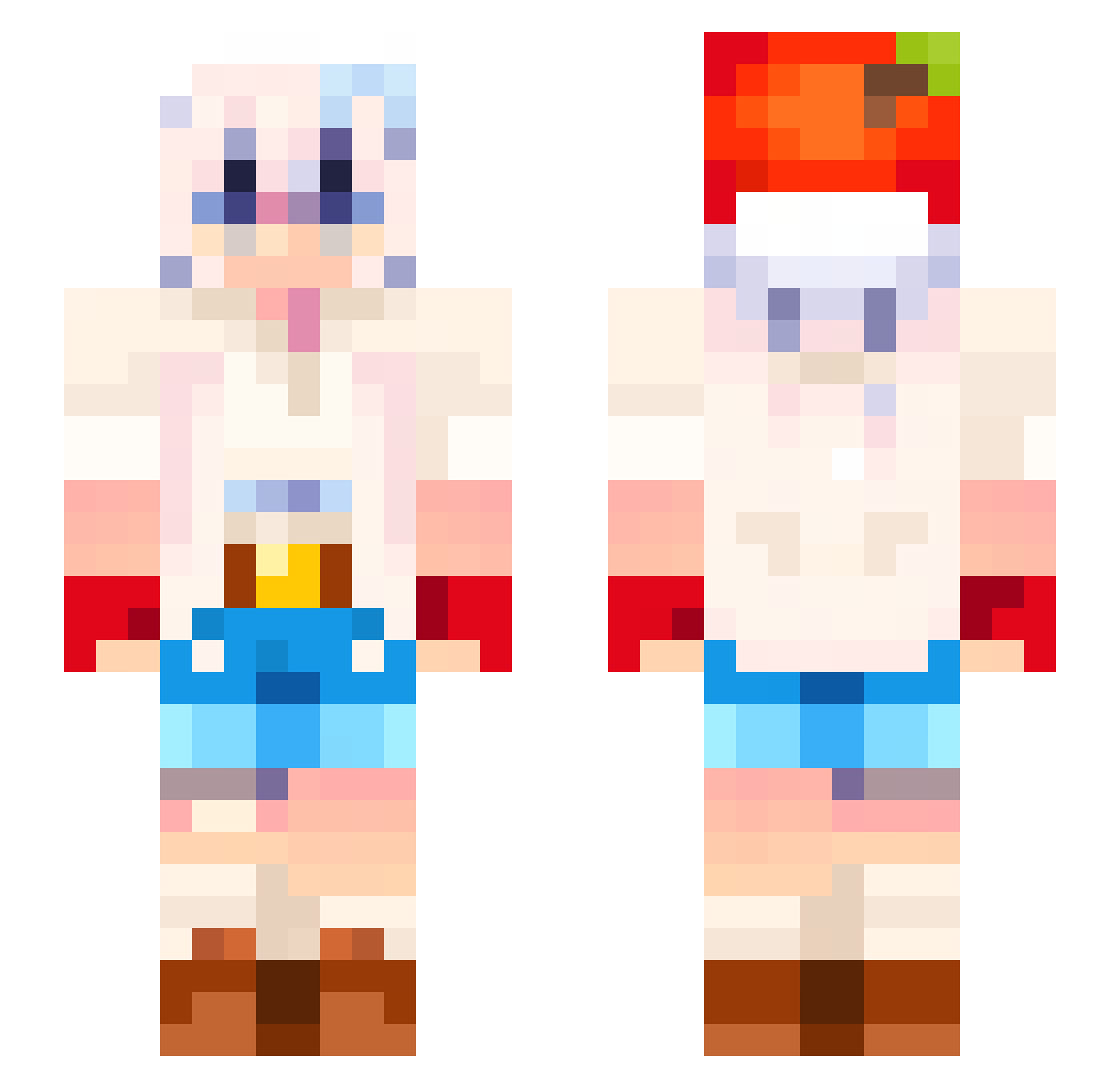 snowdaniii Minecraft skin, front and back view
