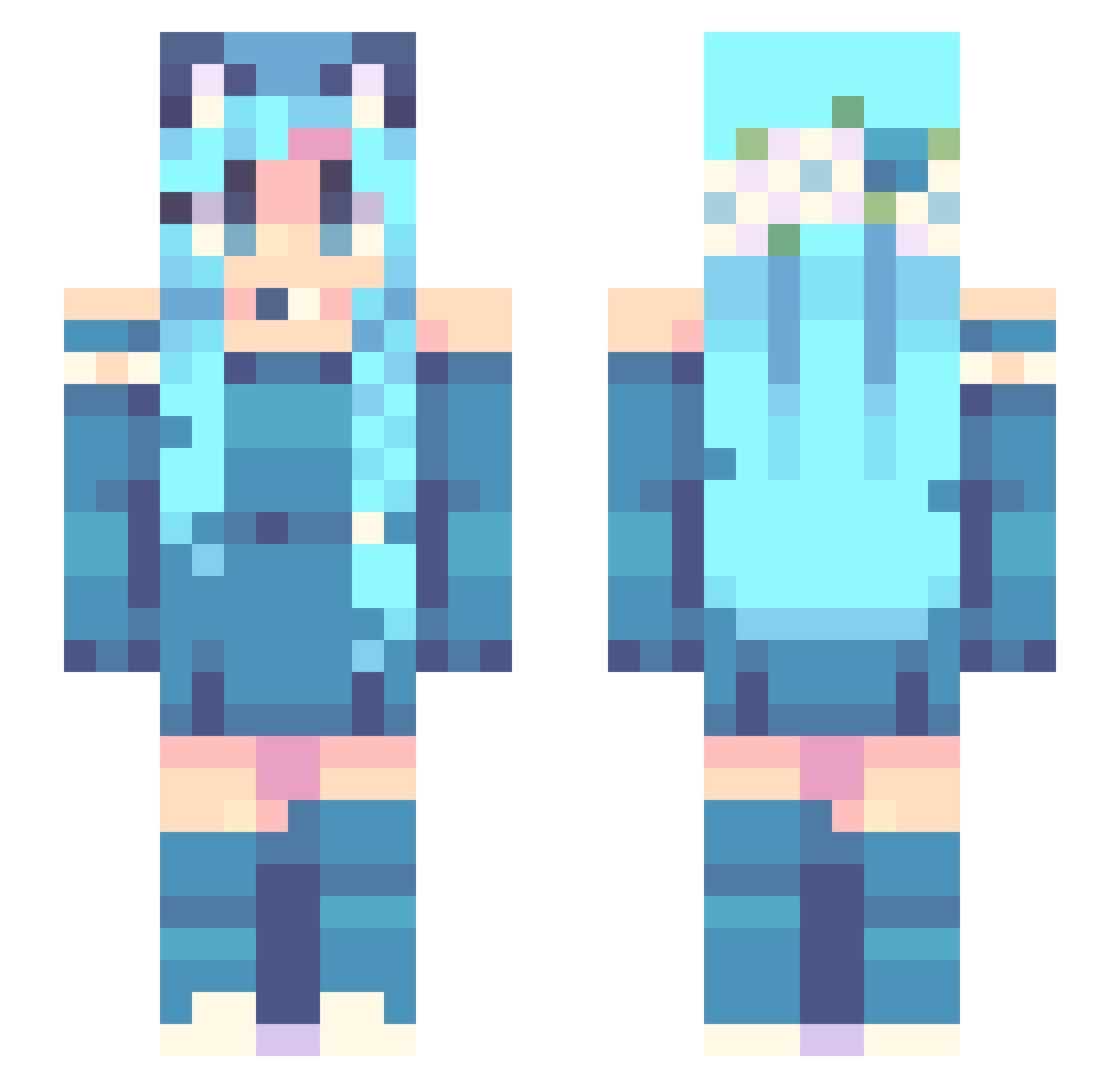 Indominus02 Minecraft skin, front and back view