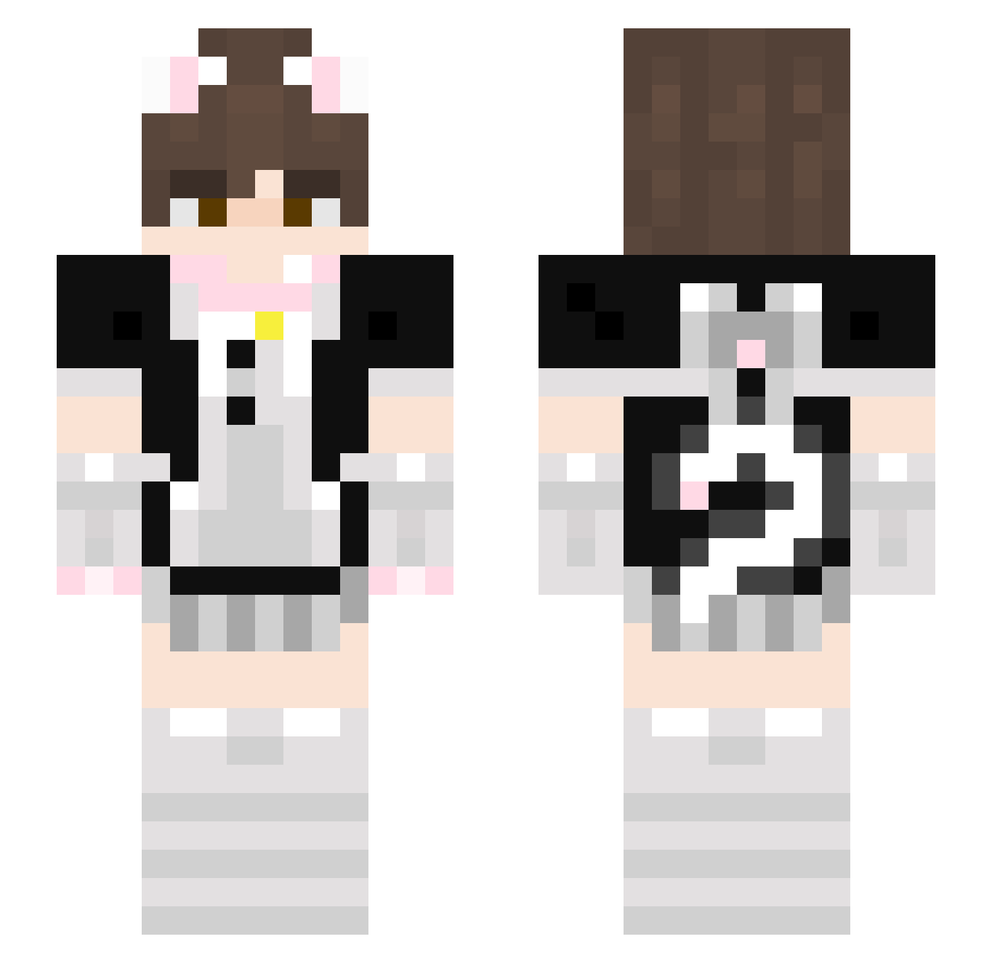 BGreeny Minecraft skin, front and back view