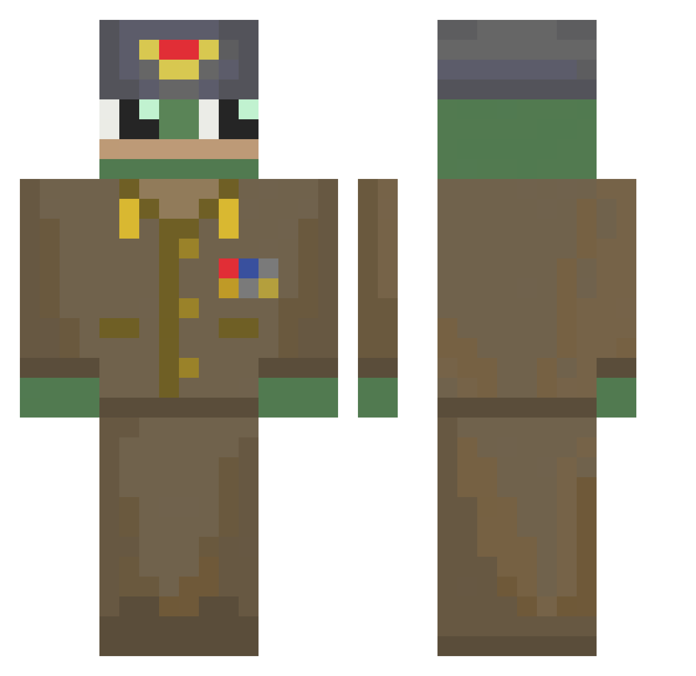 JZCEYY Minecraft skin, front and back view