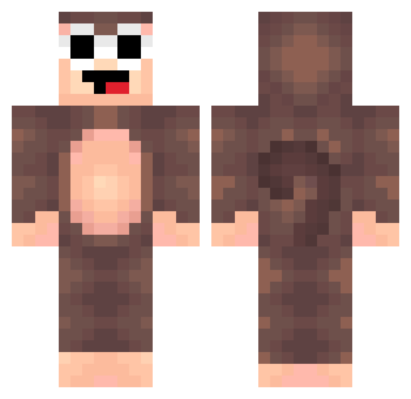 Sg3e Minecraft skin, front and back view