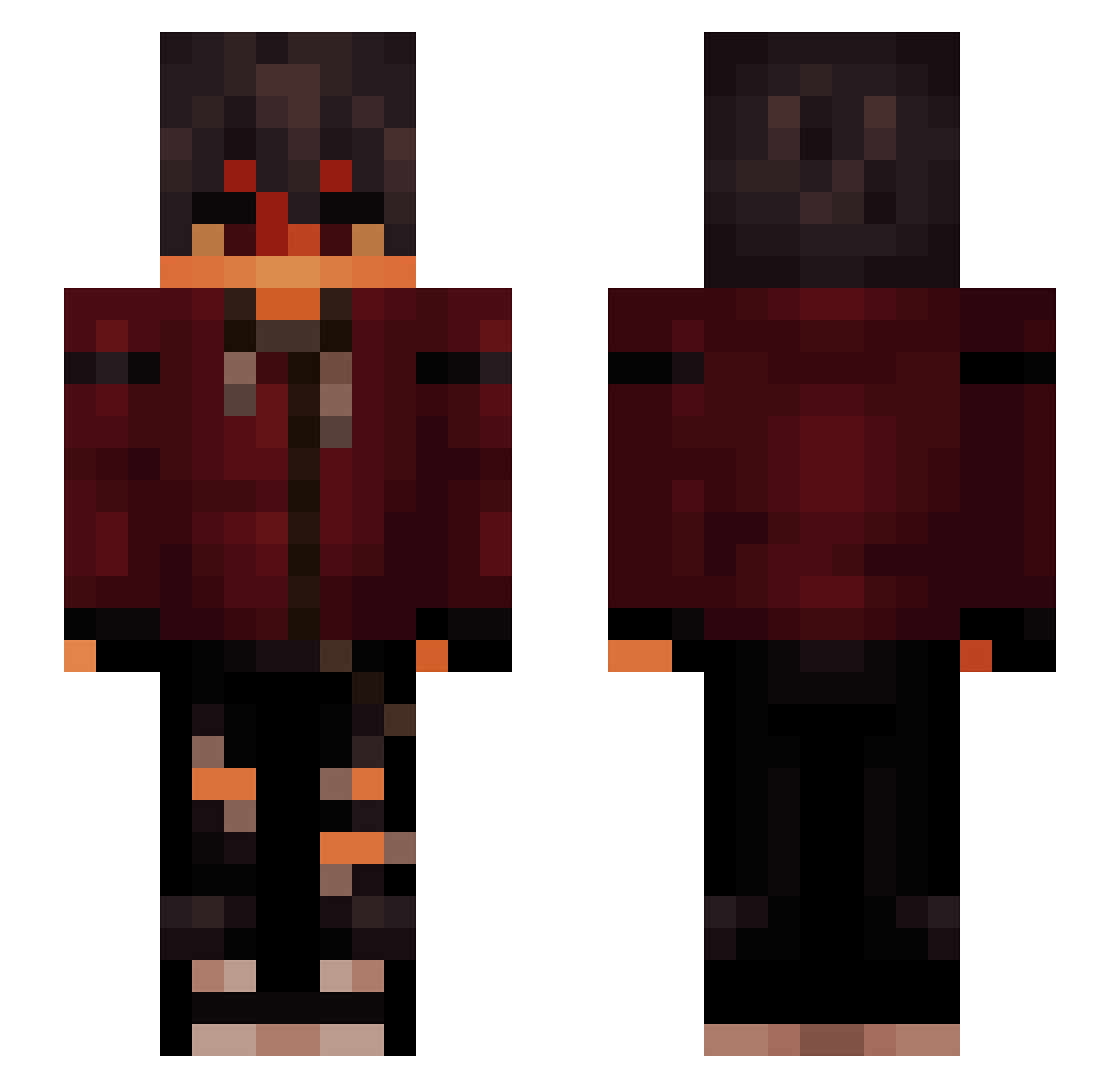 tian_0808 Minecraft skin, front and back view