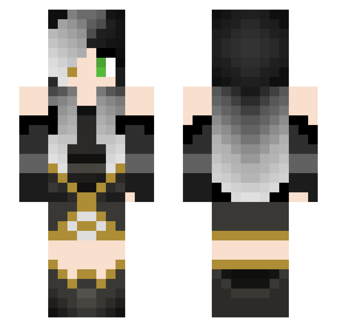 Sophia_Dreadful Minecraft skin, front and back view