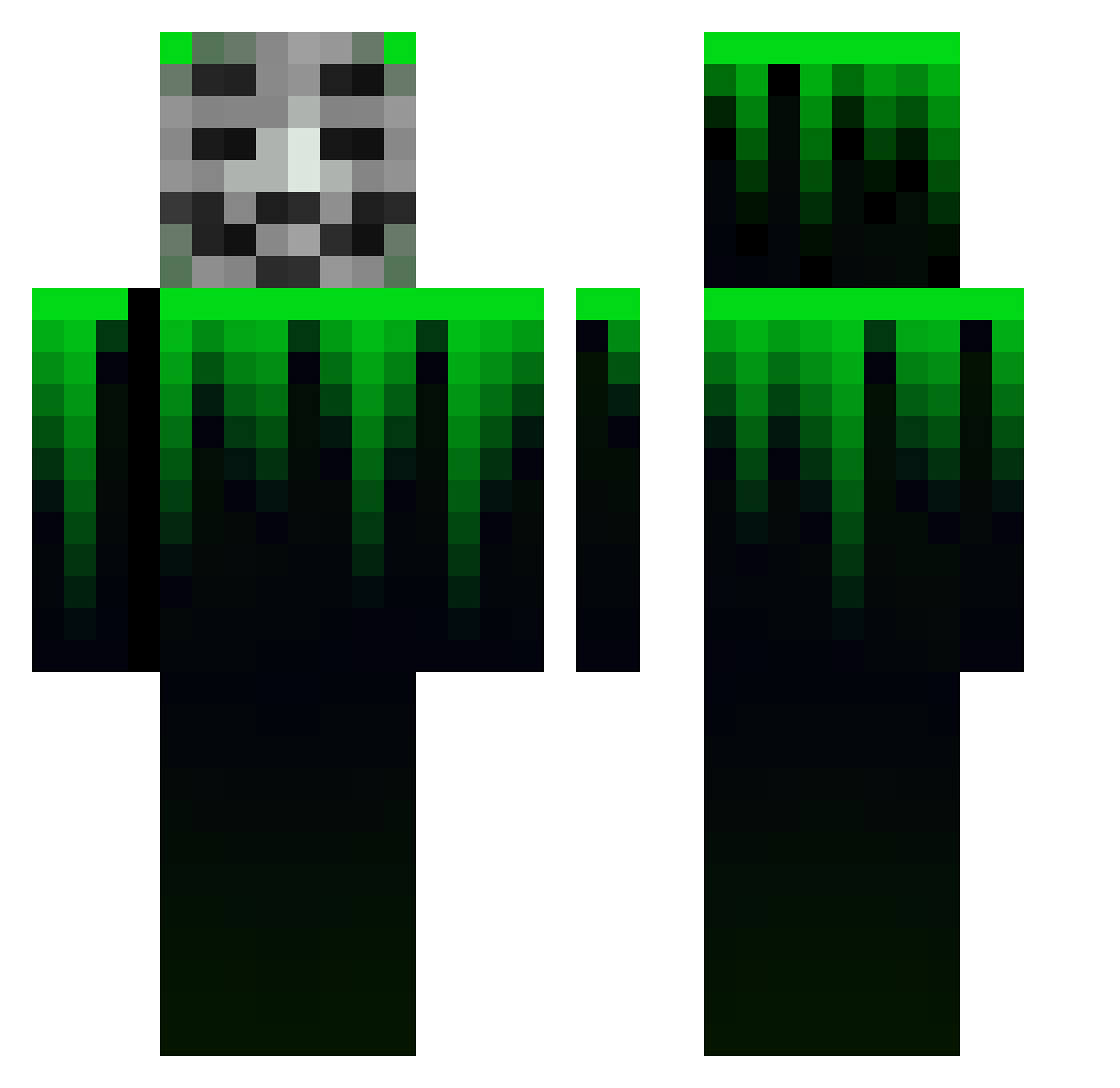 potitokawaiuwu Minecraft skin, front and back view