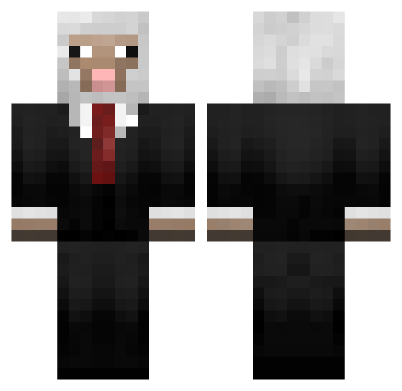 SheeperPL Minecraft skin, front and back view