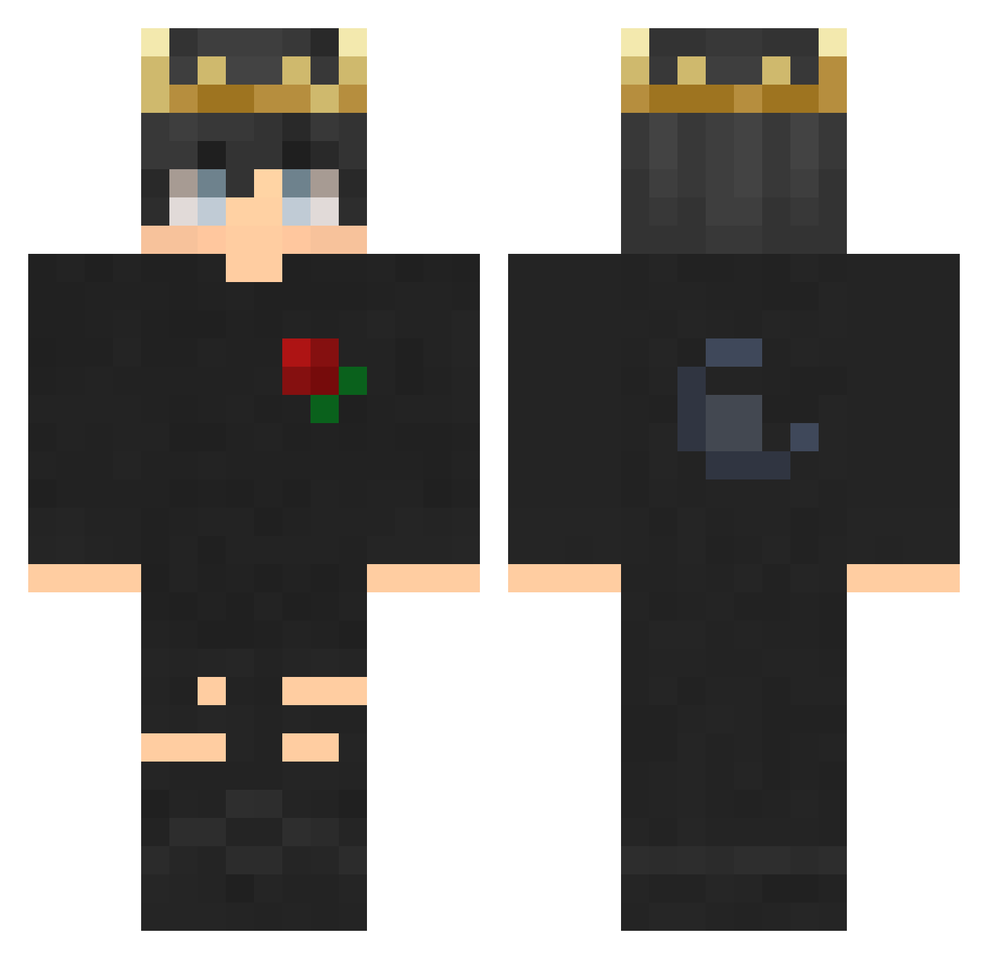 Sushle Minecraft skin, front and back view