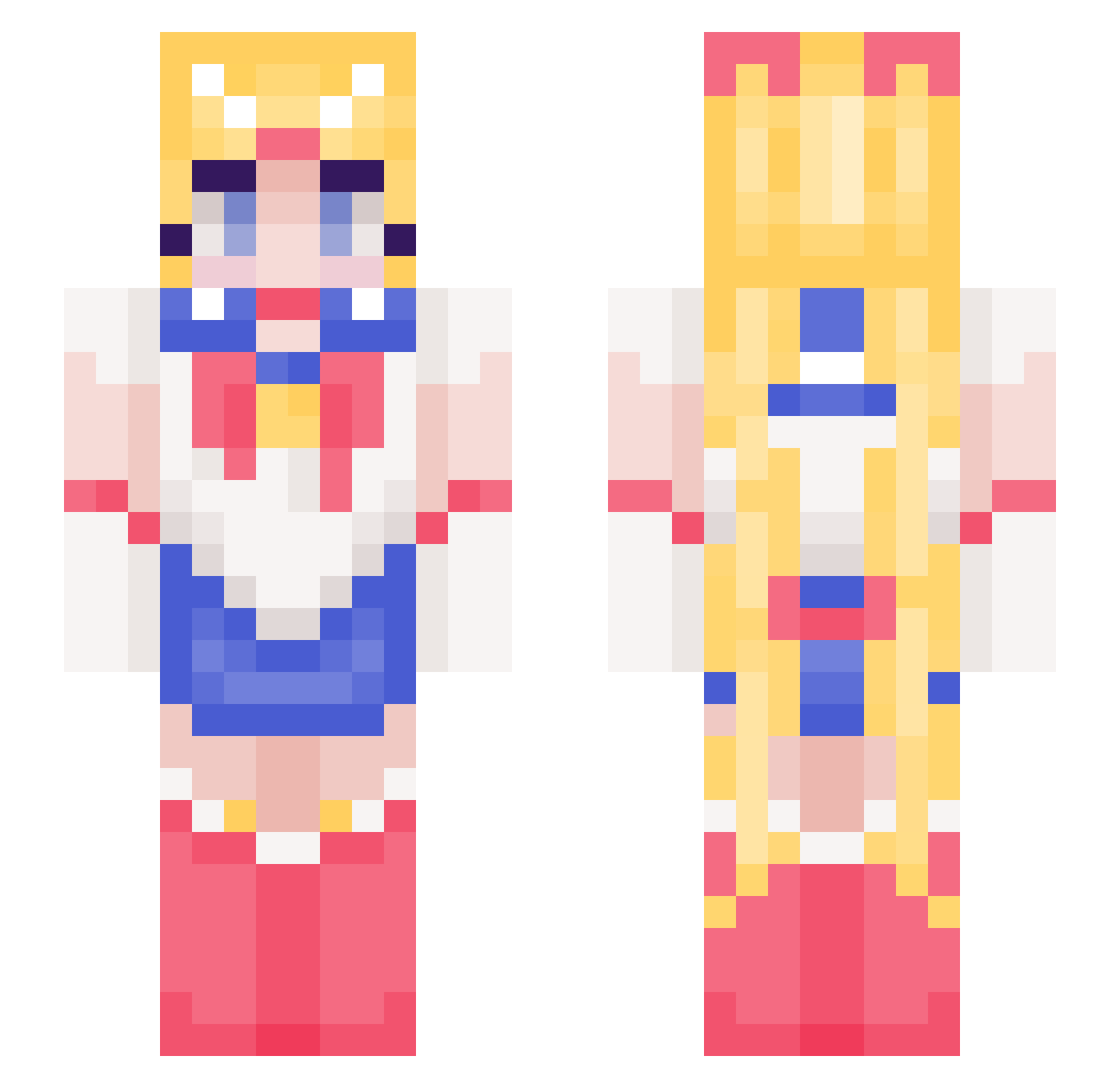 mazzy333 Minecraft skin, front and back view