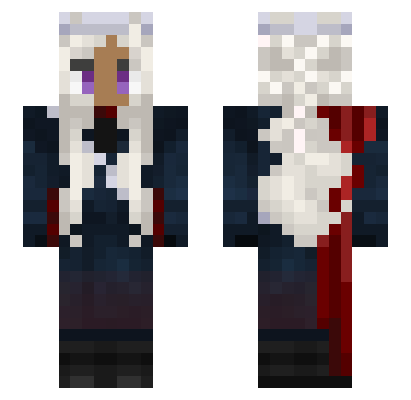 r00diey Minecraft skin, front and back view