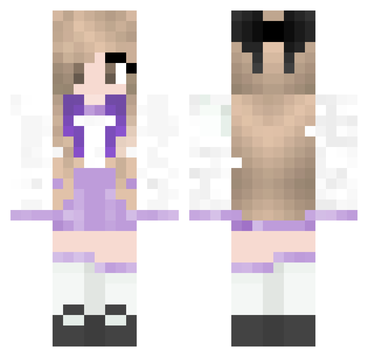 RSdescafeinado Minecraft skin, front and back view
