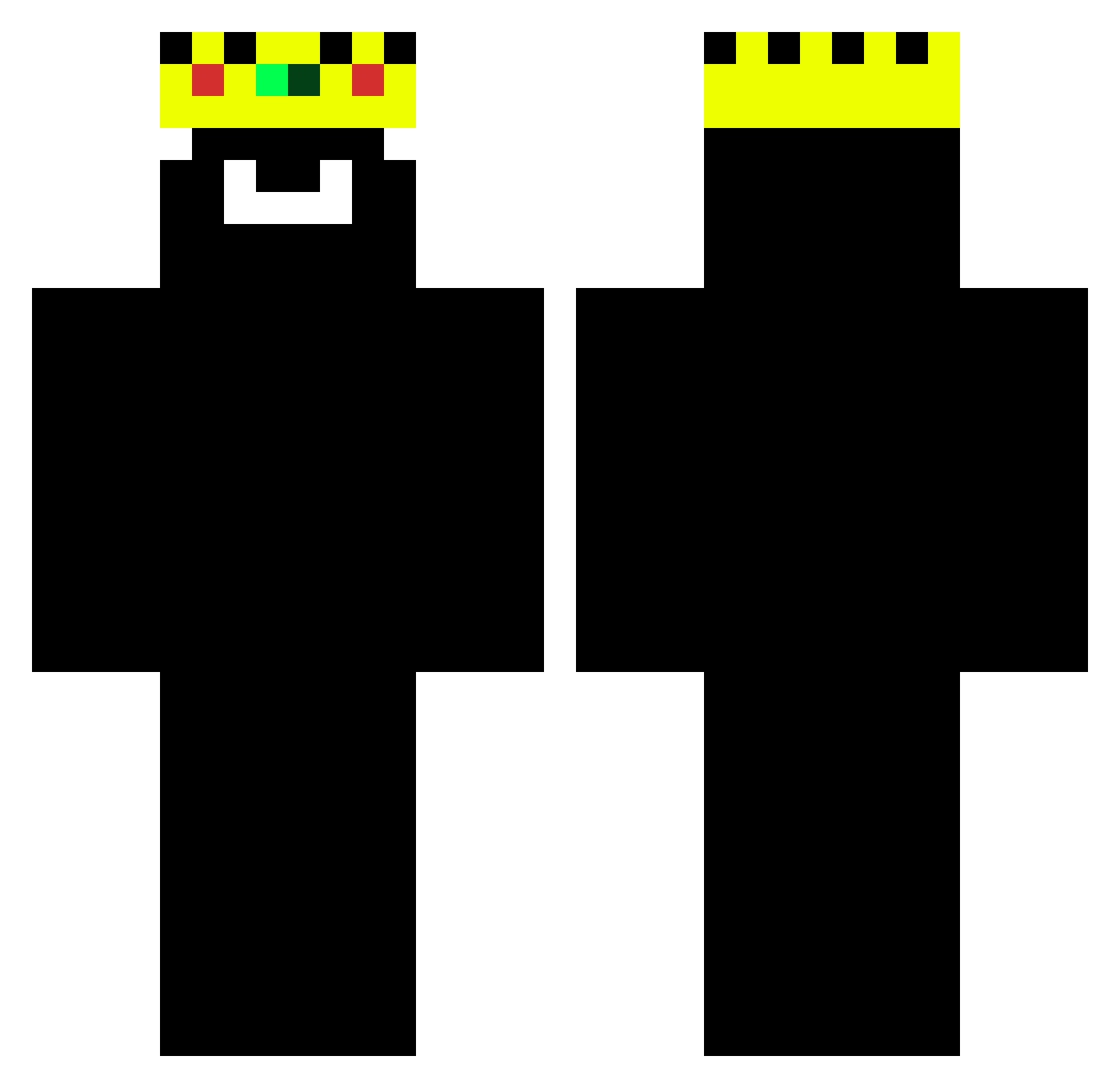 riputon908 Minecraft skin, front and back view