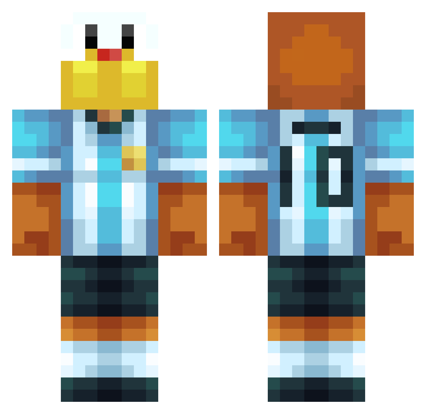 thiago1030 Minecraft skin, front and back view