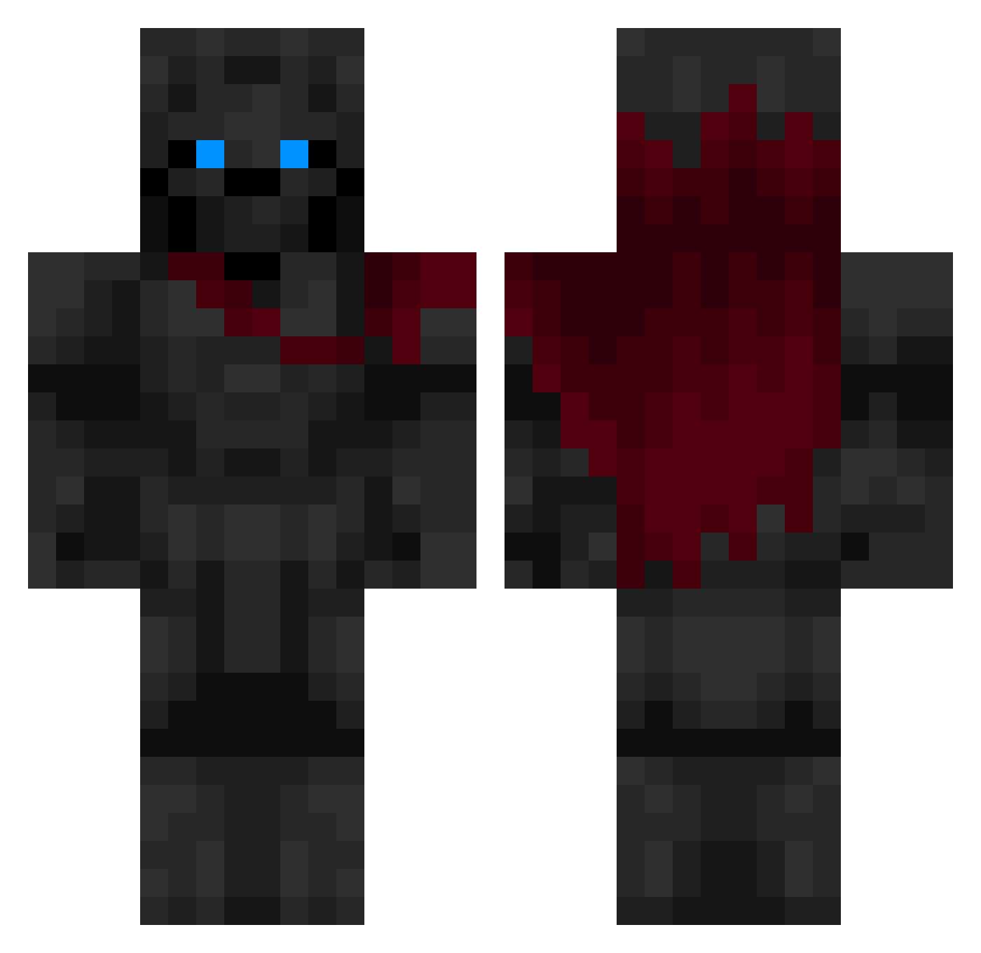 XuangZhingXung Minecraft skin, front and back view