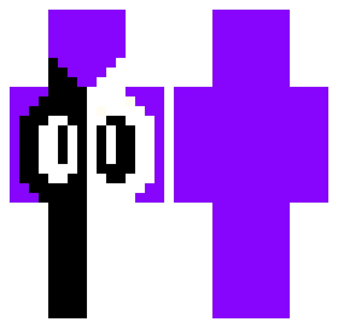UselessAlt Minecraft skin, front and back view