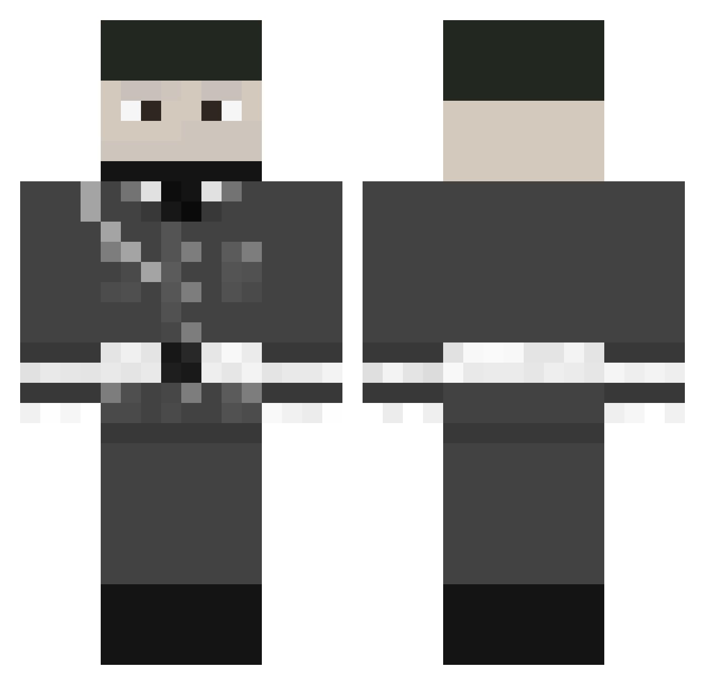 Tr1ttInD1eFresse Minecraft skin, front and back view