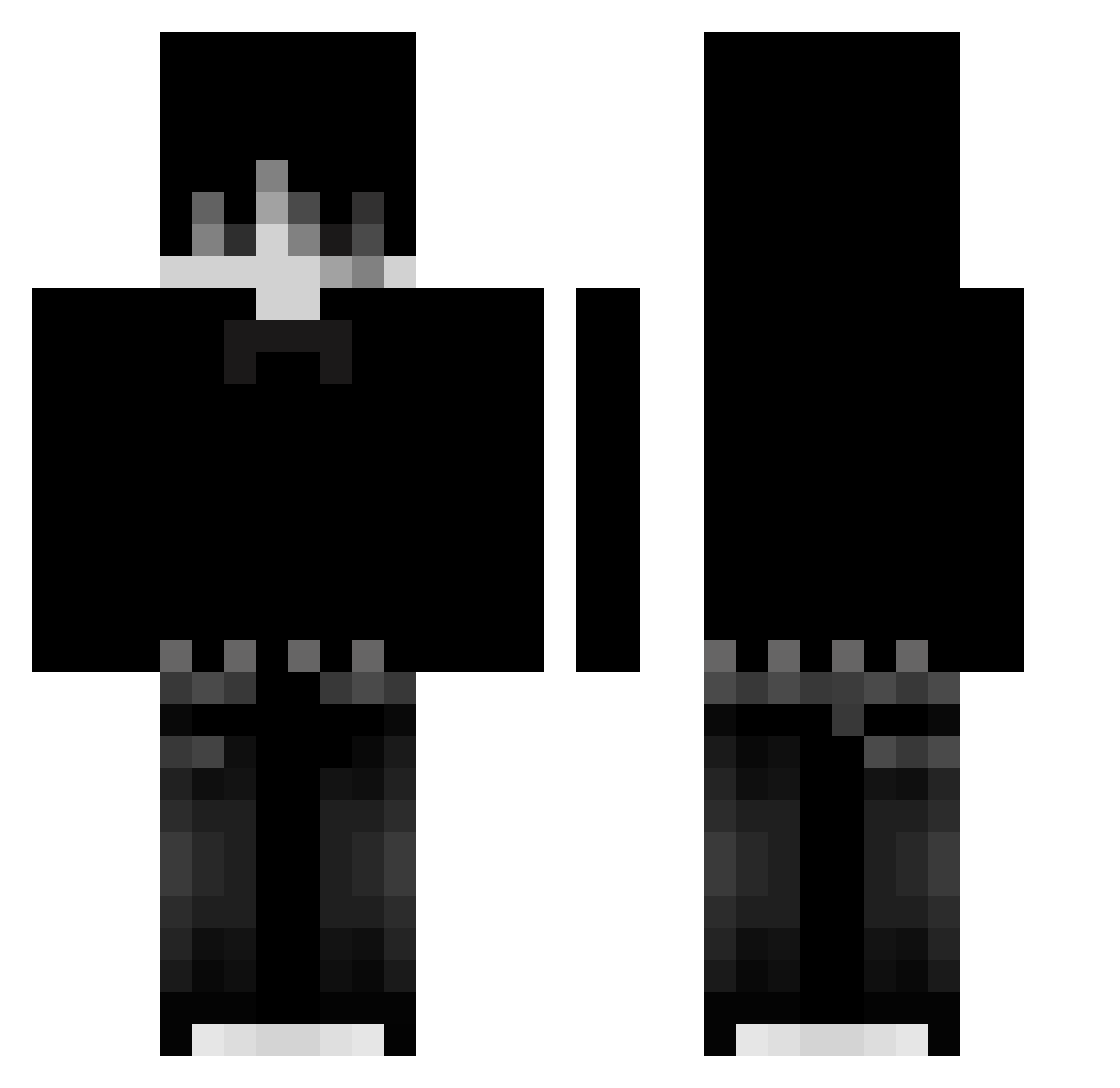 PiotrekToGrzybek Minecraft skin, front and back view