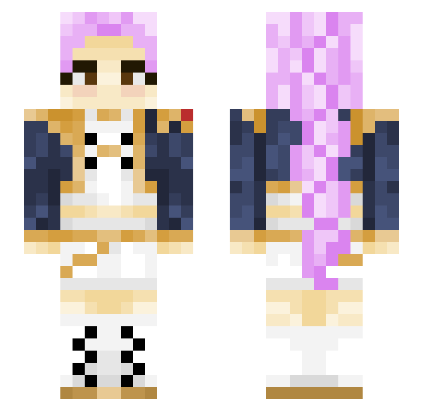 dimension9200 Minecraft skin, front and back view