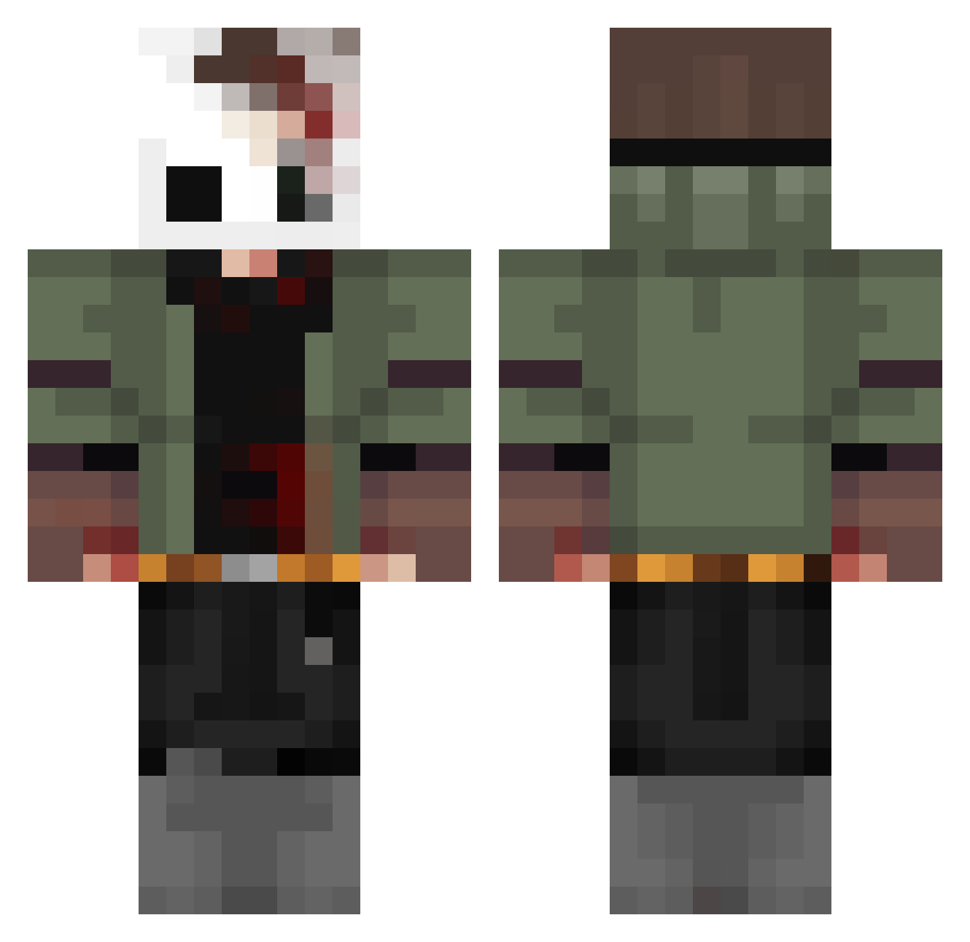 RasgadonesBr Minecraft skin, front and back view