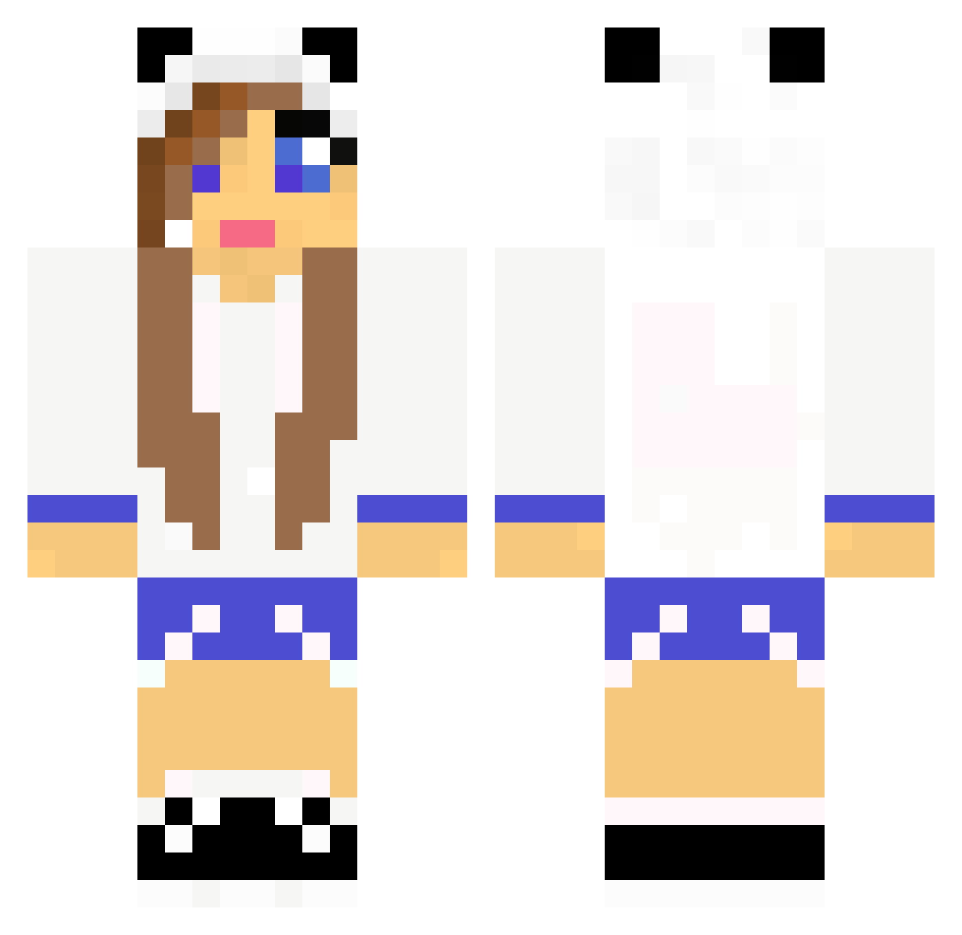 Francisca Minecraft skin, front and back view