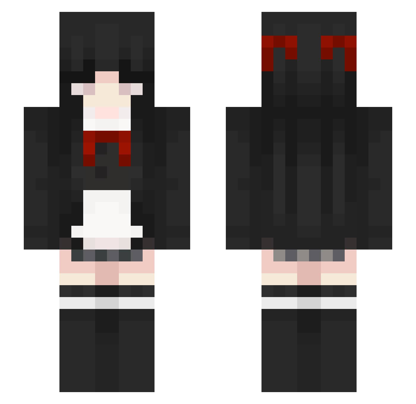 Alyson Minecraft skin, front and back view