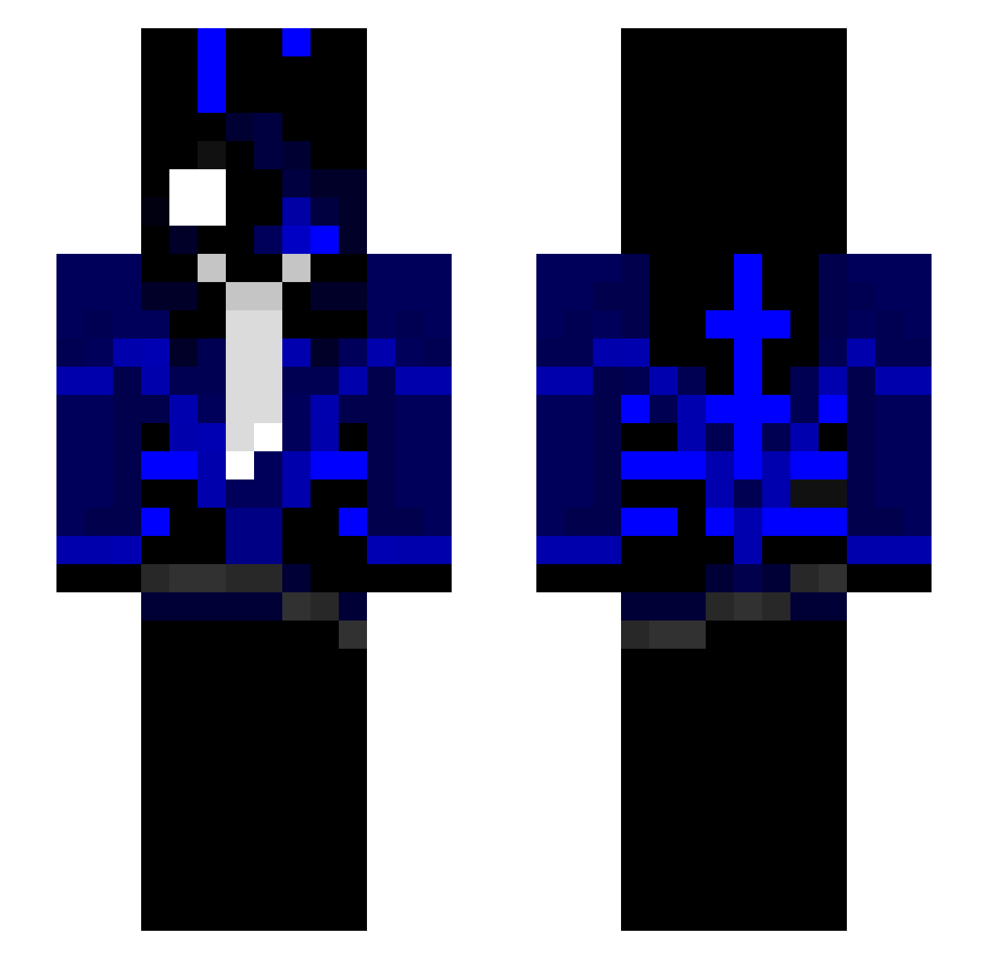 cofurai Minecraft skin, front and back view