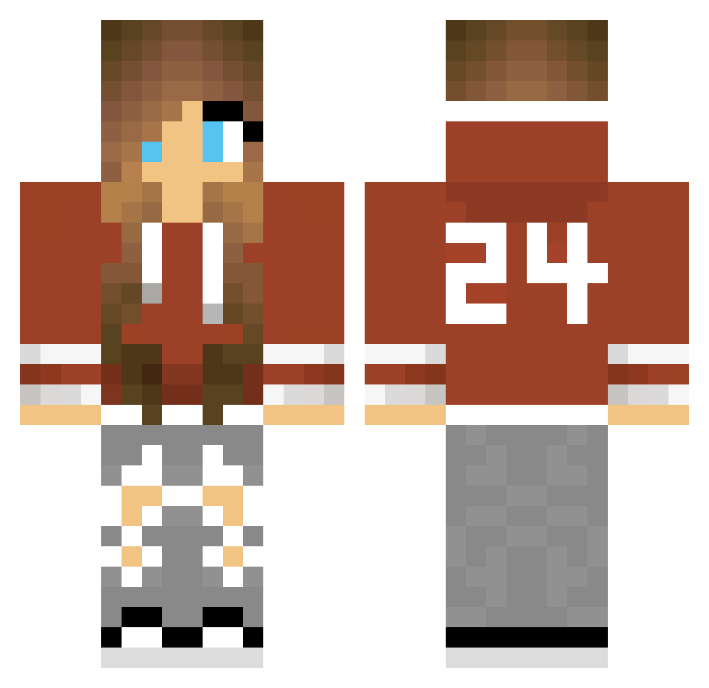 Longlivelily Minecraft skin, front and back view