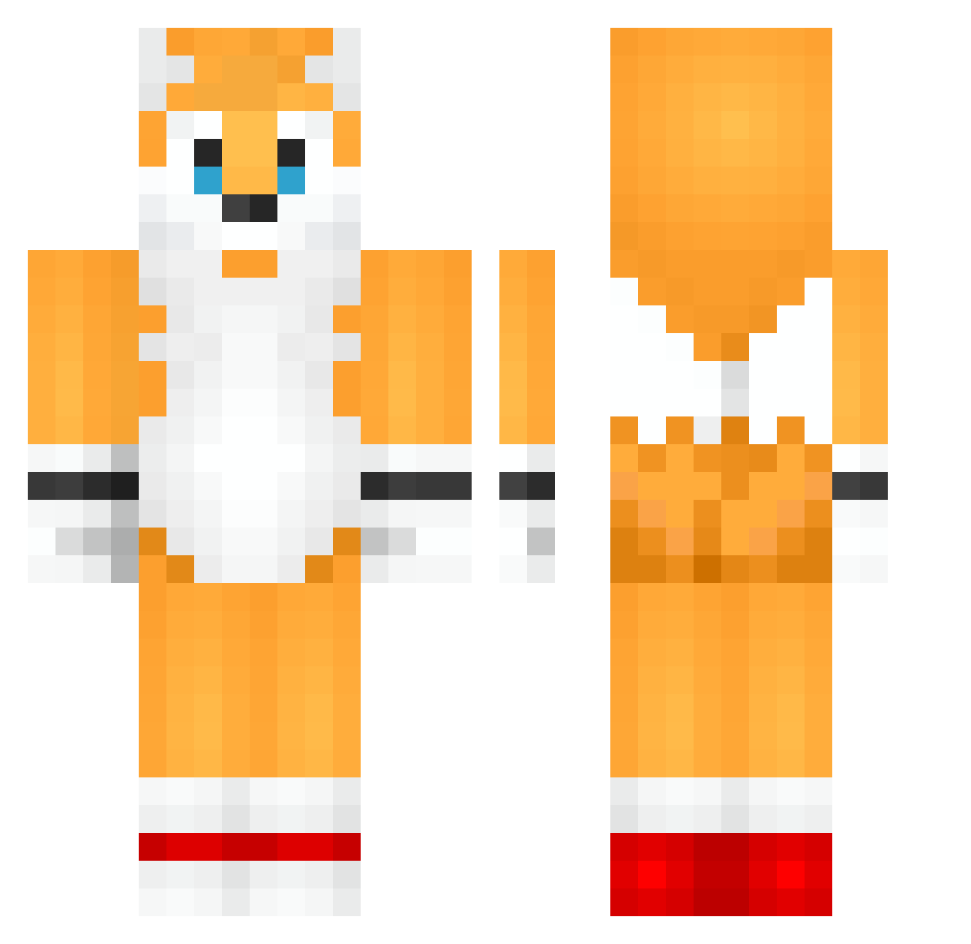 foodtruck21 Minecraft skin, front and back view