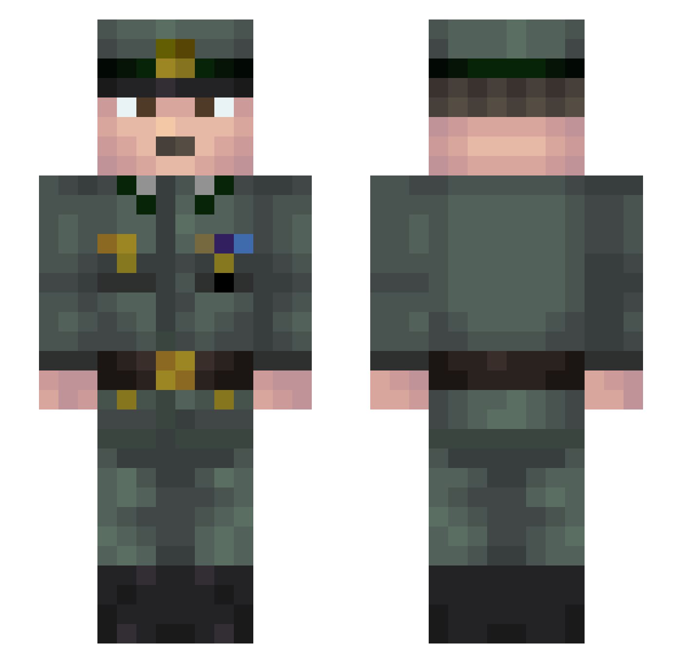 steveeenx Minecraft skin, front and back view