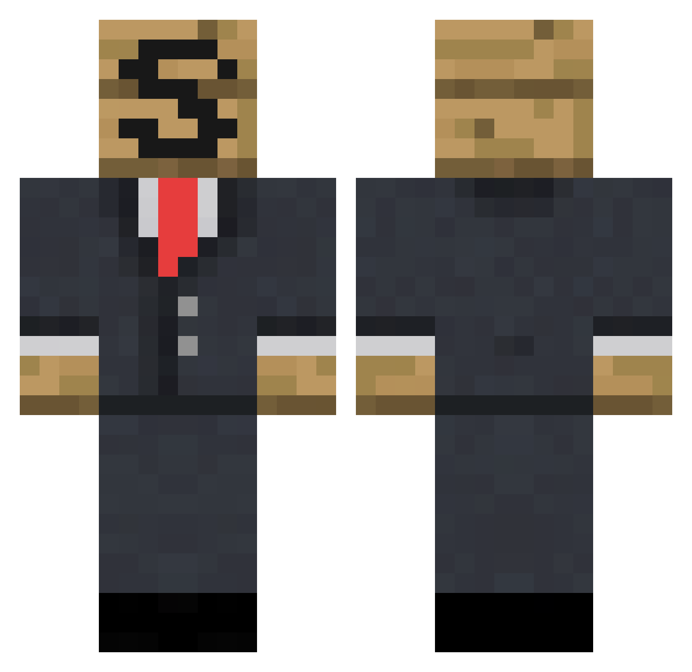 SeanSP Minecraft skin, front and back view