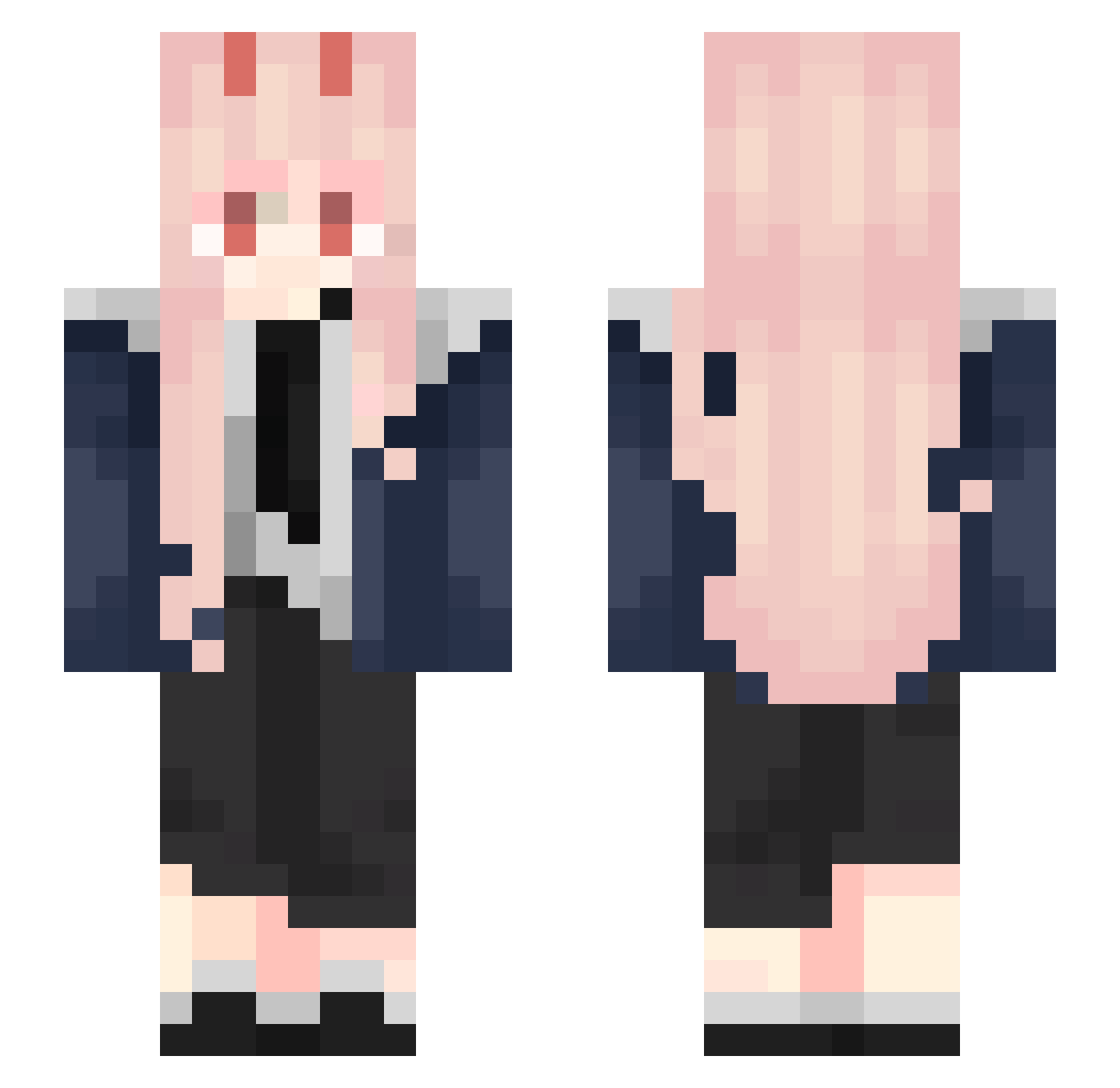 Pleag Minecraft skin, front and back view