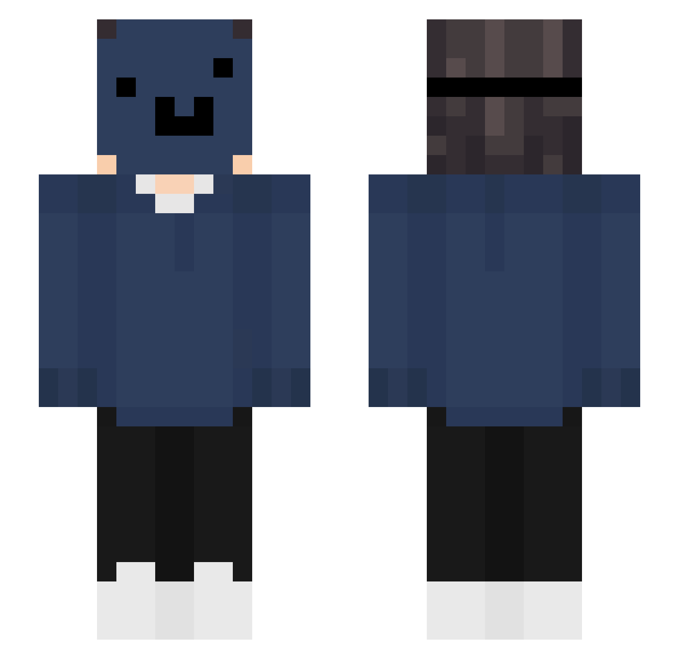 ilikekamilo33 Minecraft skin, front and back view