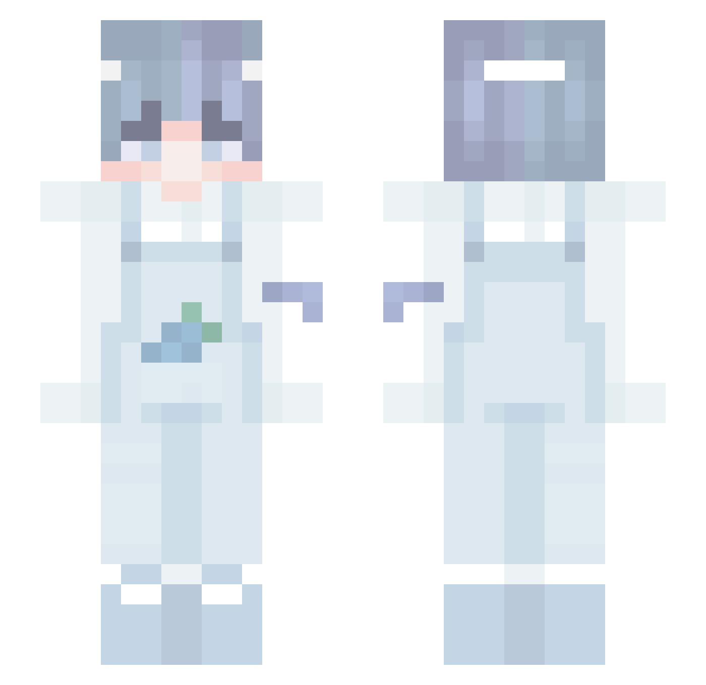 wkdl550 Minecraft skin, front and back view