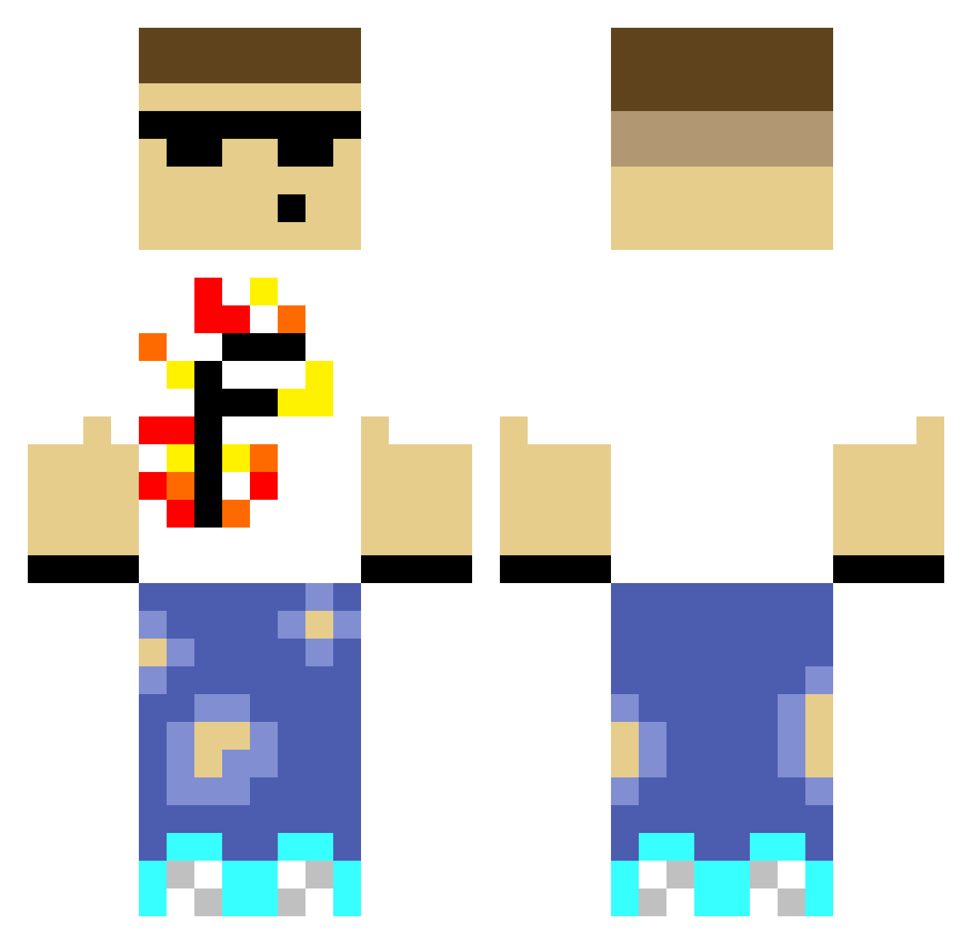 WoooolfG0d Minecraft skin, front and back view