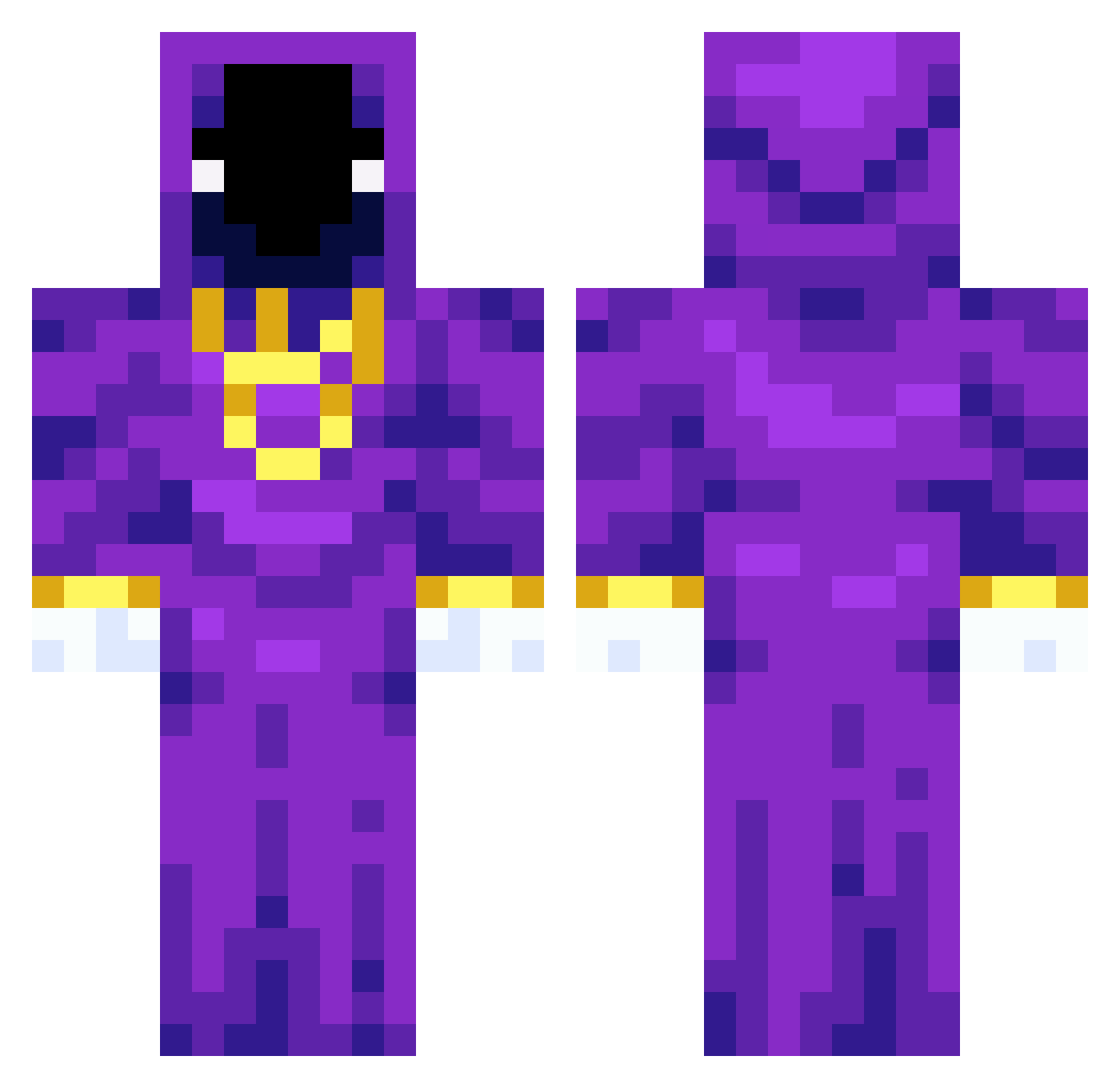 SzViki99 Minecraft skin, front and back view