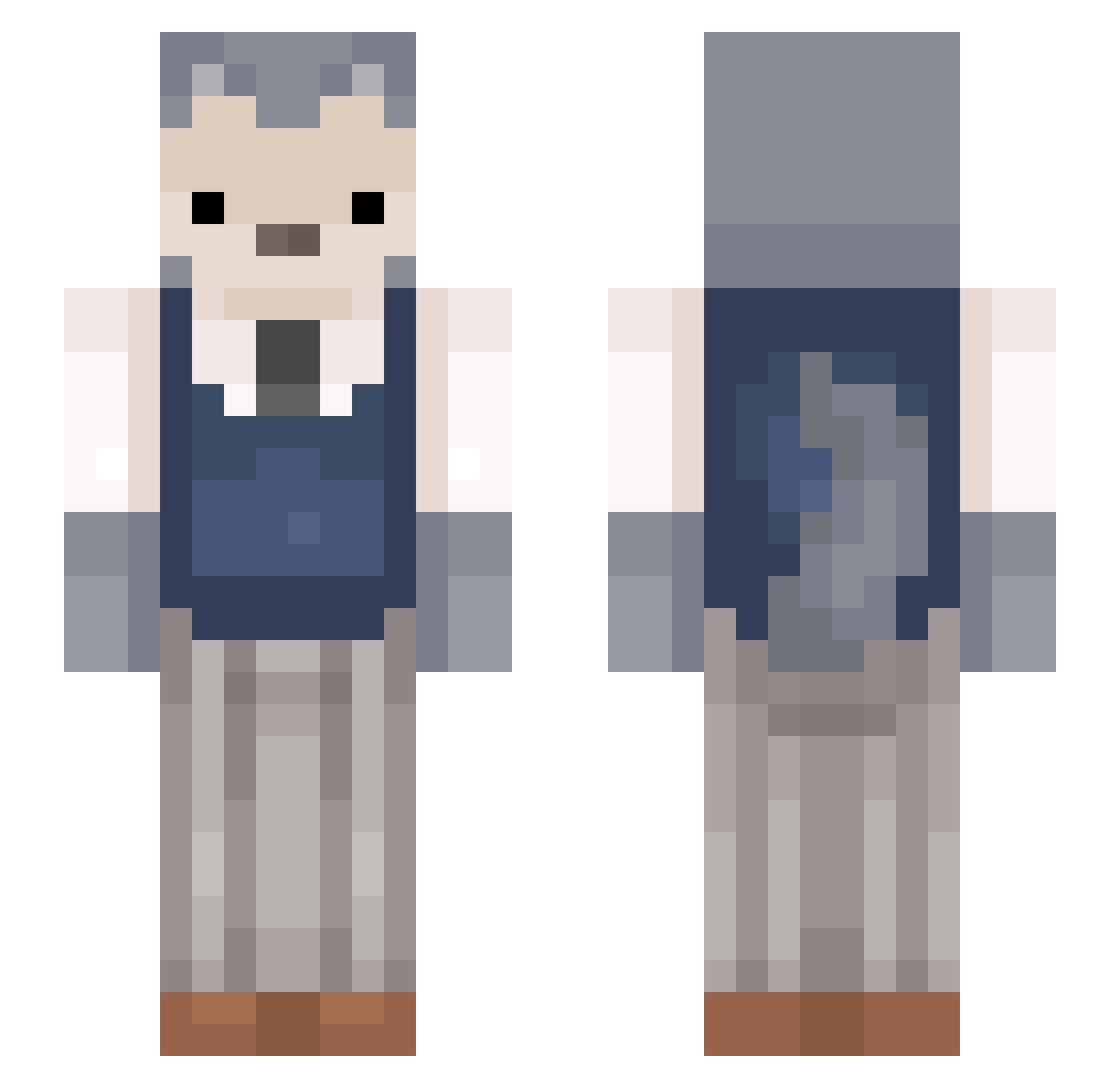 S_Minus Minecraft skin, front and back view