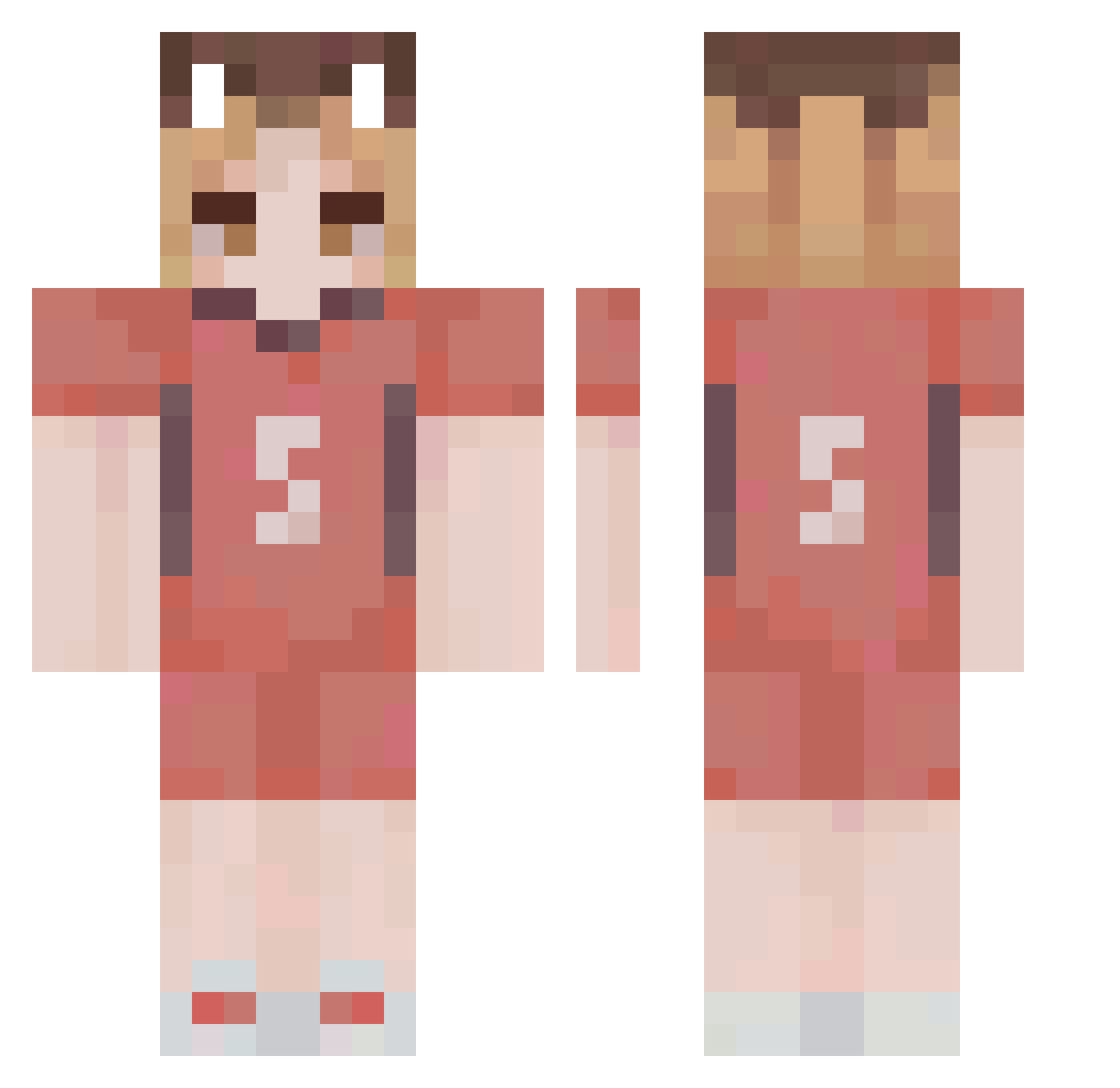 JJCZ Minecraft skin, front and back view